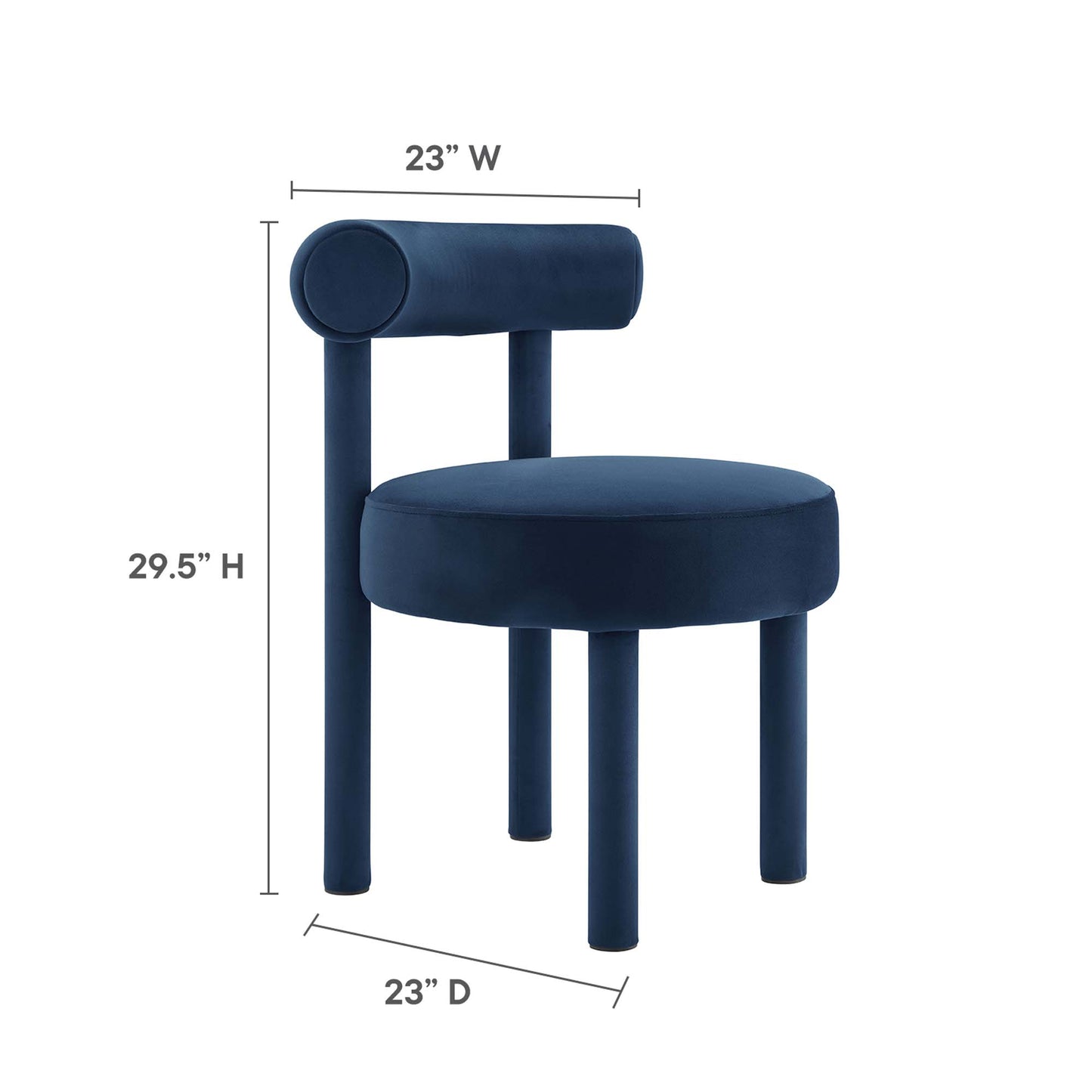 Toulouse Performance Velvet Dining Chair by Modway EEI-6388-MID