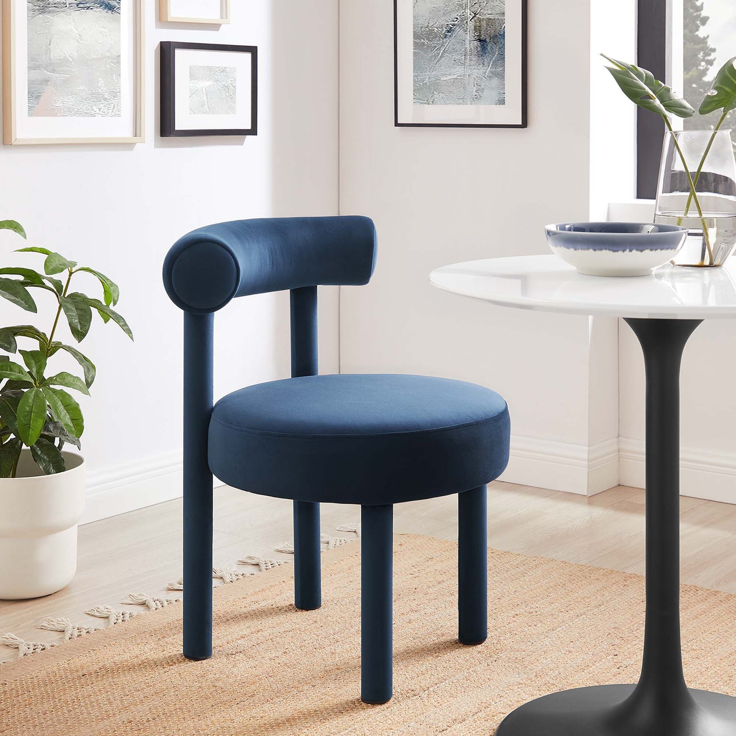 Toulouse Performance Velvet Dining Chair by Modway EEI-6388-MID