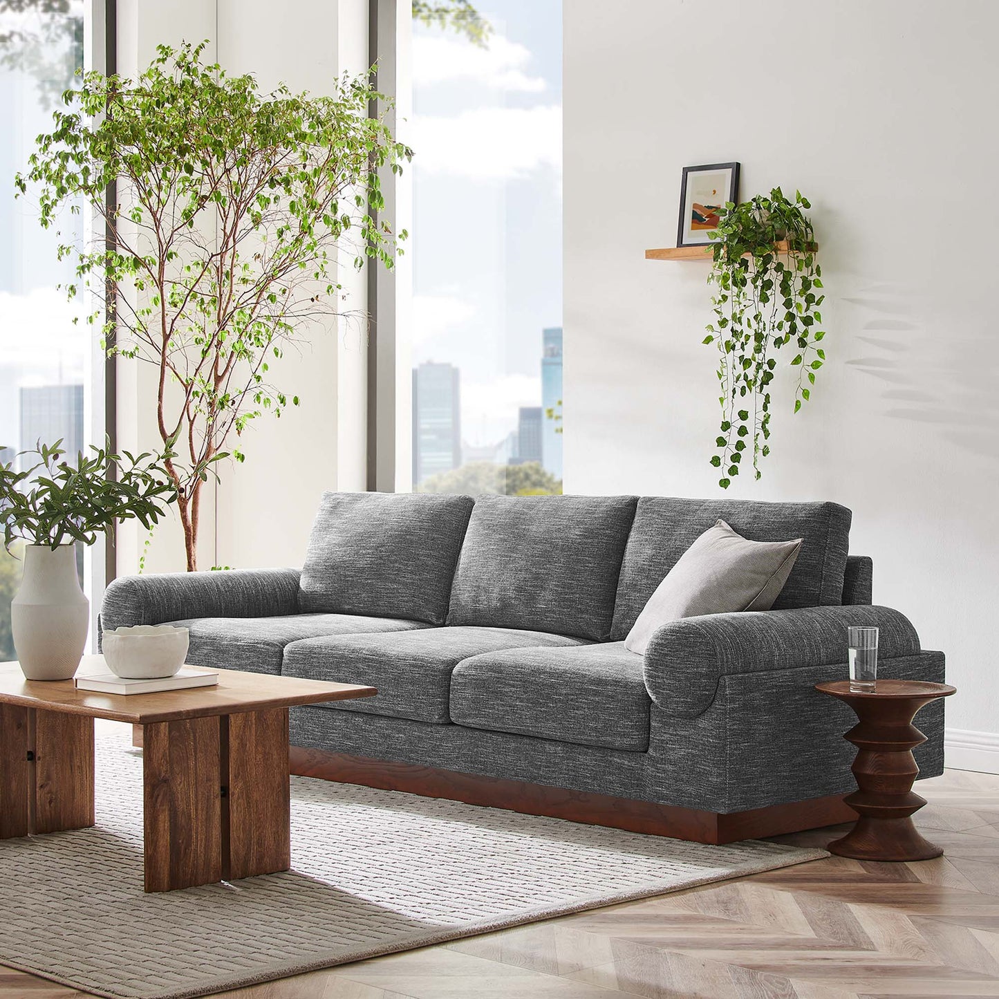 Oasis Upholstered Fabric Sofa by Modway EEI-6401-GRY