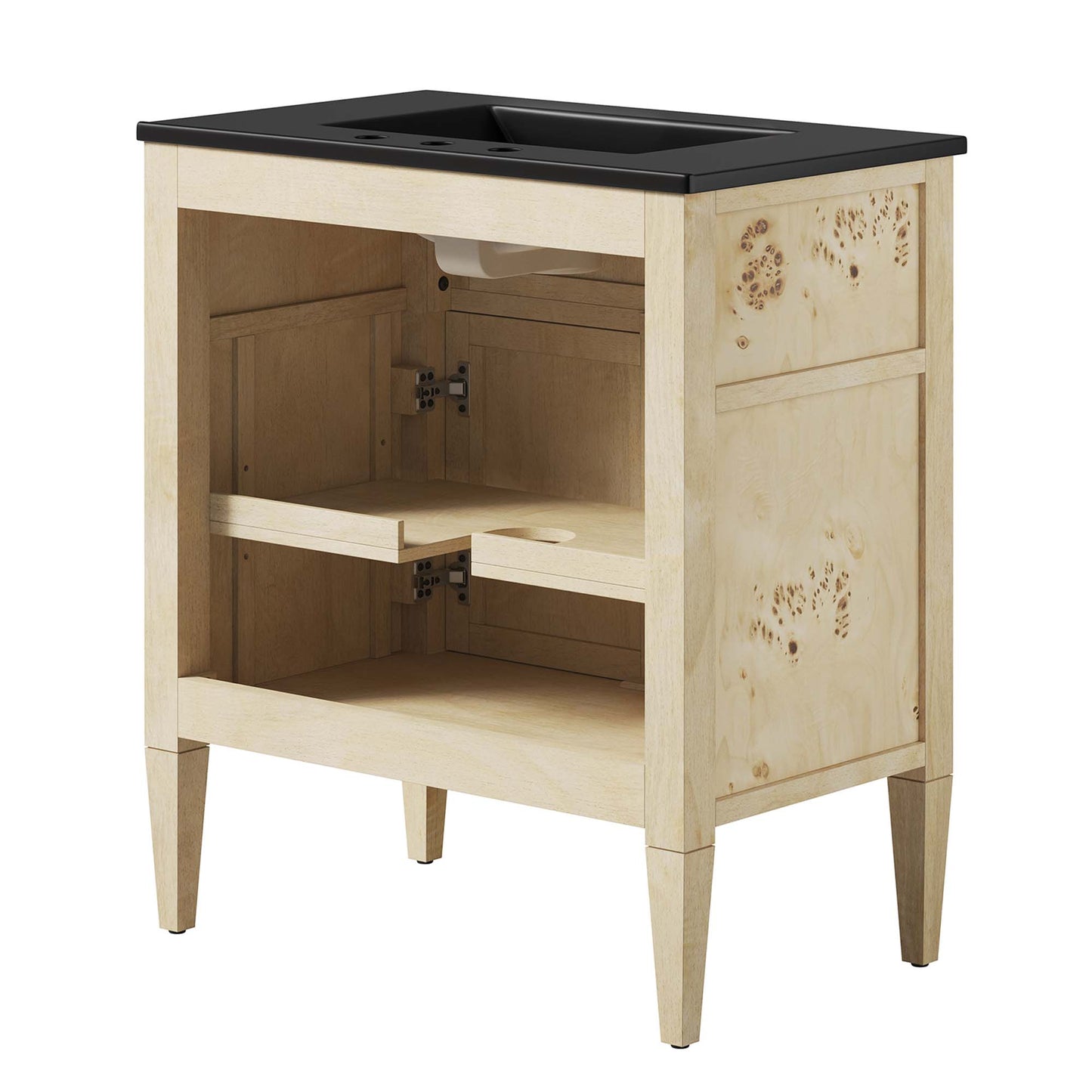 Elysian 30" Wood Bathroom Vanity by Modway EEI-6445-BLK-BUR