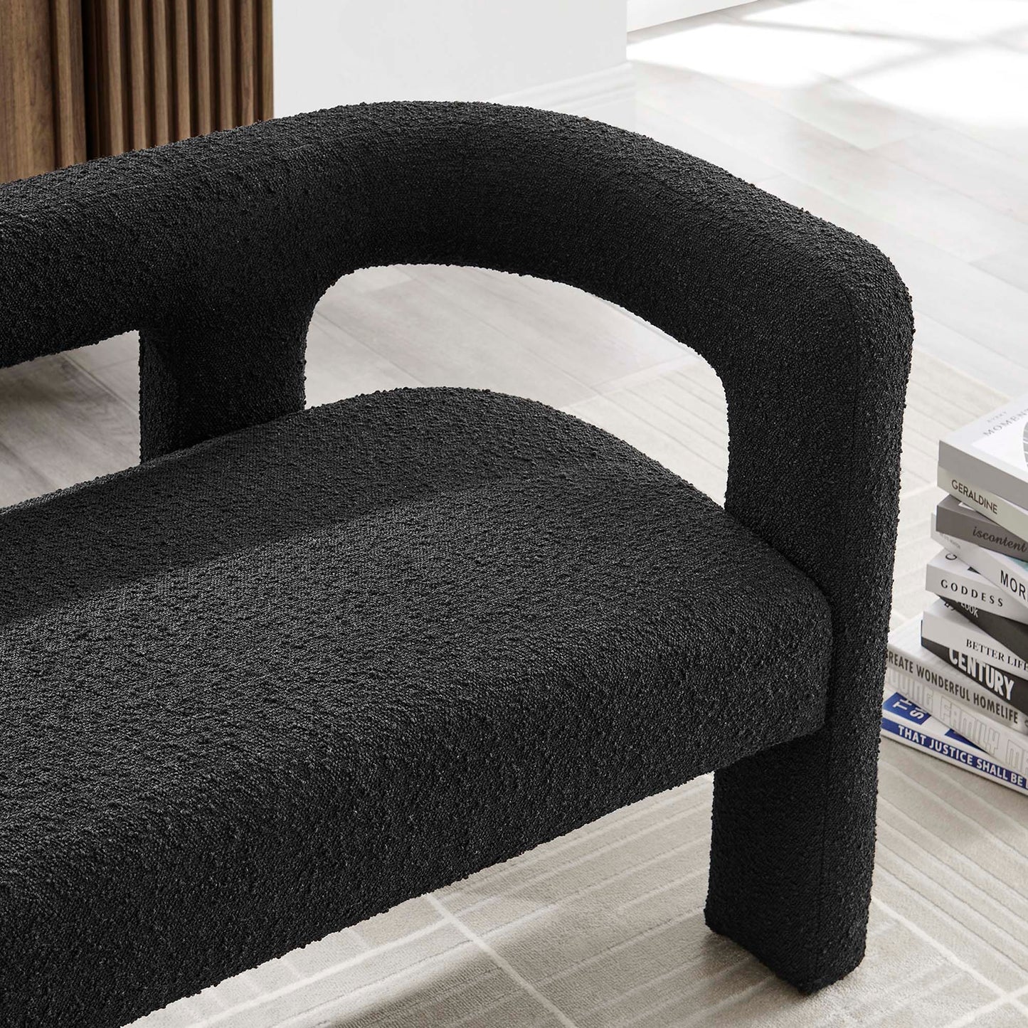 Kayla Boucle Upholstered Loveseat by Modway EEI-6477-BLK