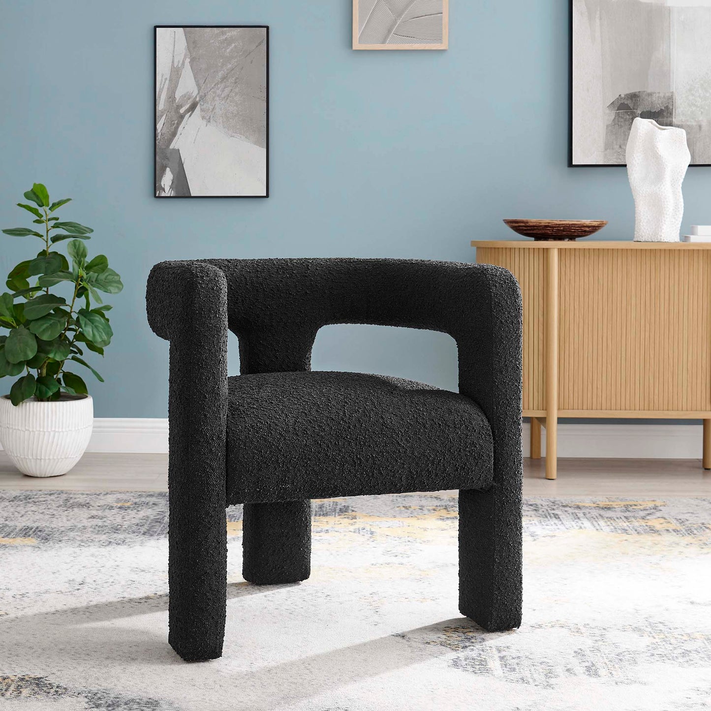 Kayla Boucle Upholstered Armchair by Modway