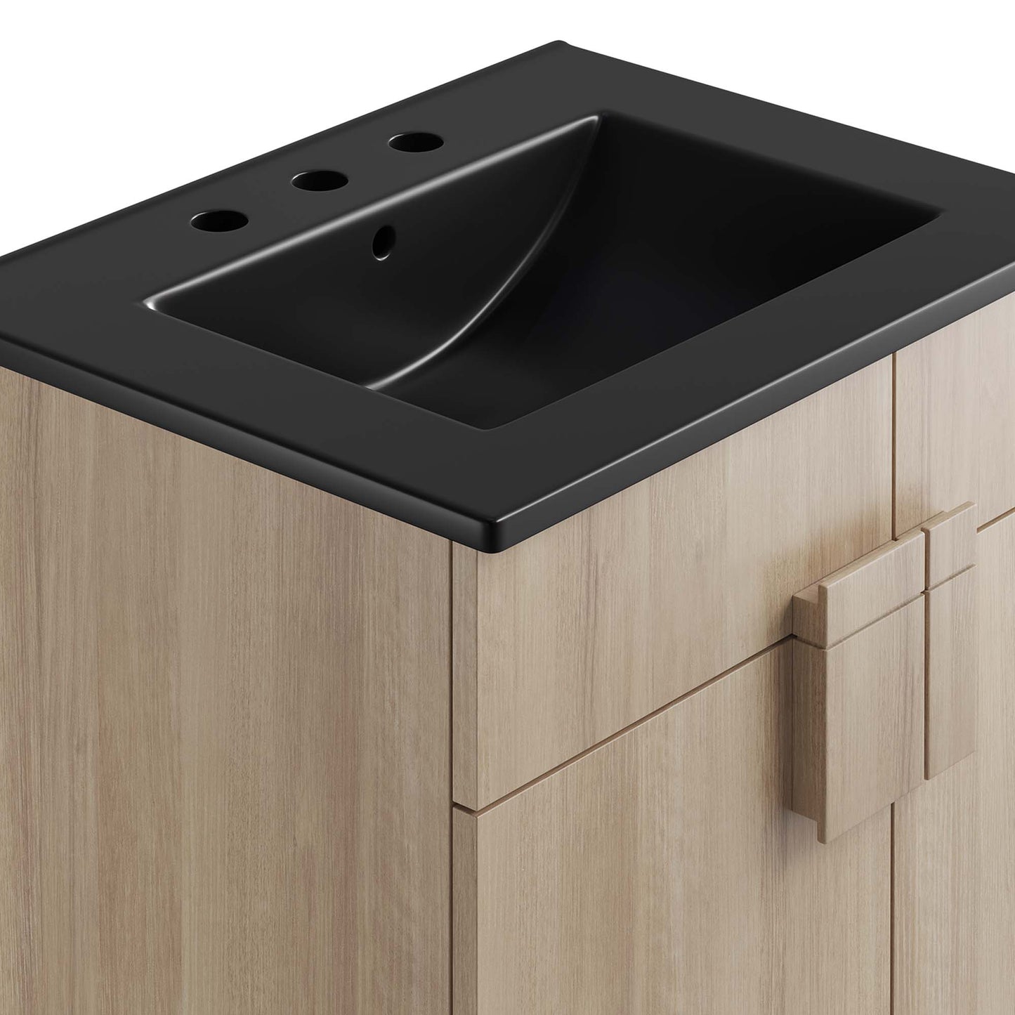 Miles 24” Bathroom Vanity by Modway EEI-6483-BLK-OAK