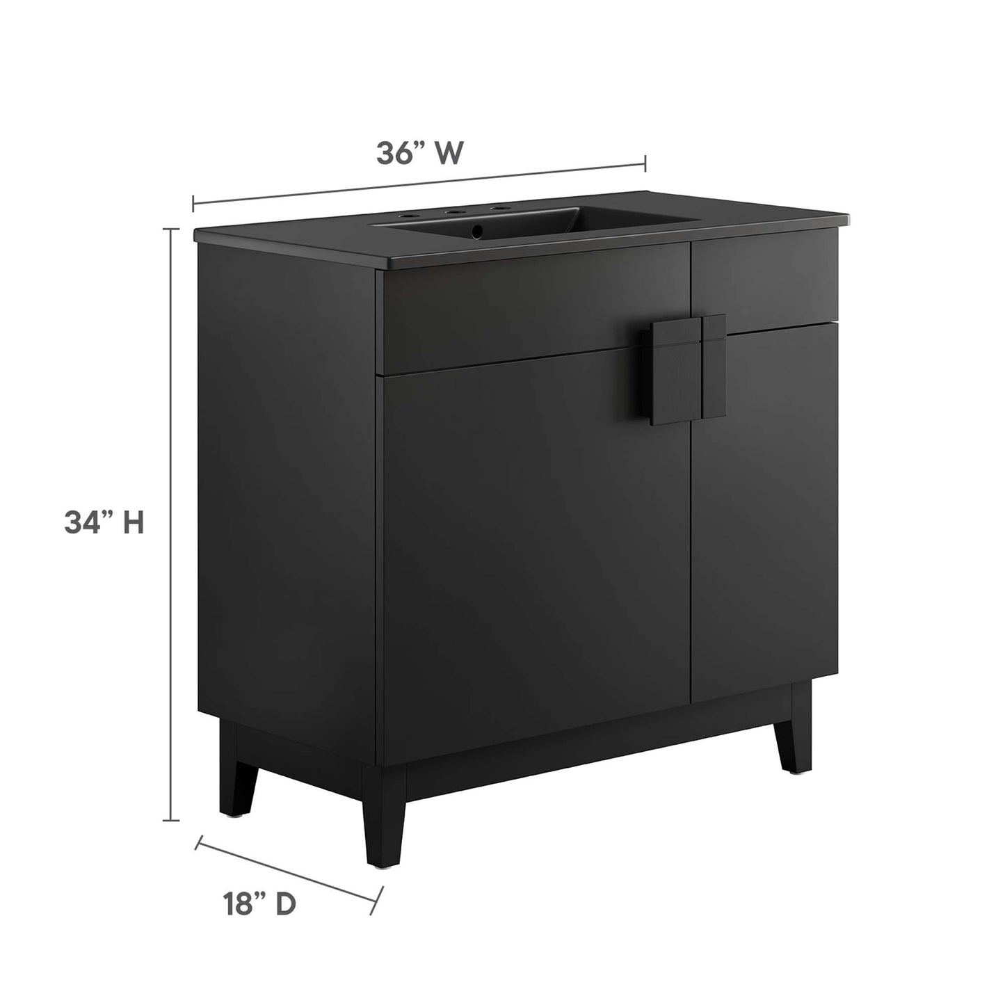Miles 36" Bathroom Vanity by Modway