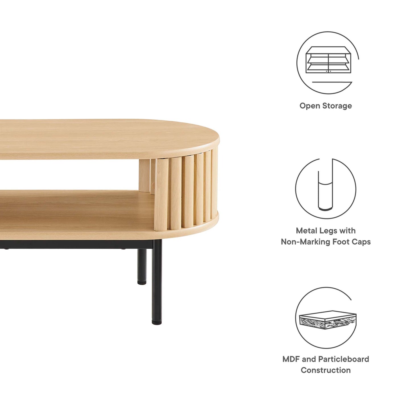 Fortitude Wood Coffee Table by Modway EEI-6525-OAK