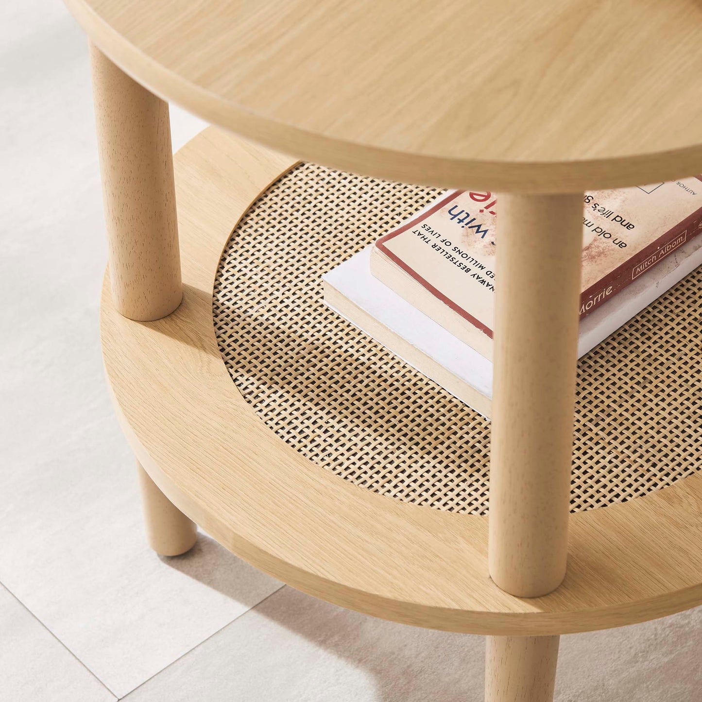 Torus Round Side Table by Modway EEI-6527-OAK