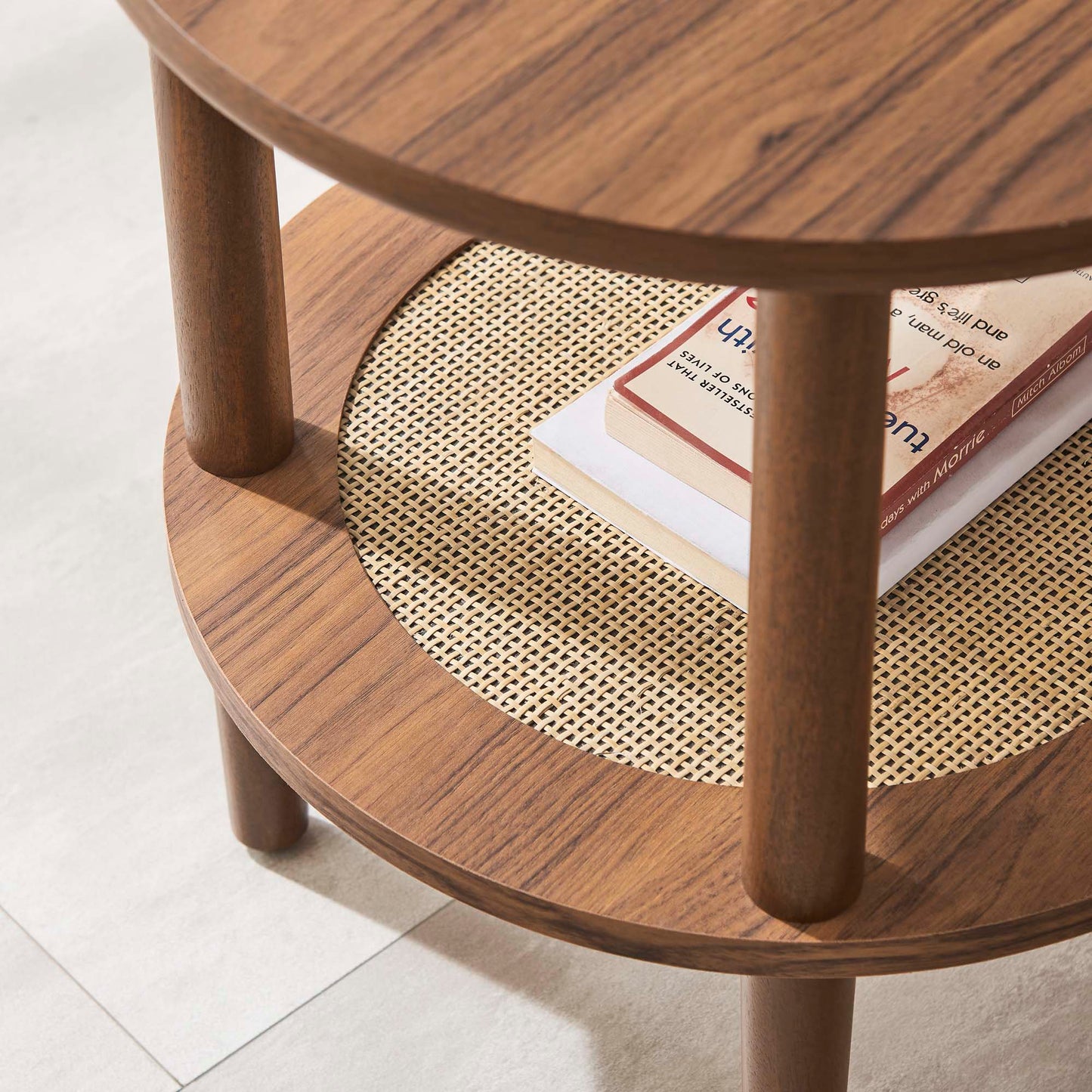 Torus Round Side Table by Modway EEI-6527-WAL