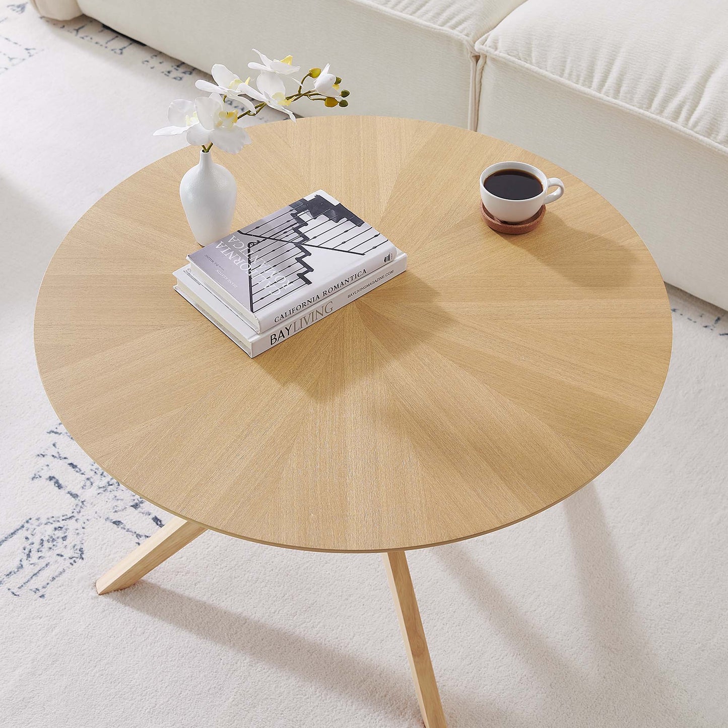 Crossroads Round Wood Coffee Table by Modway EEI-6557-OAK