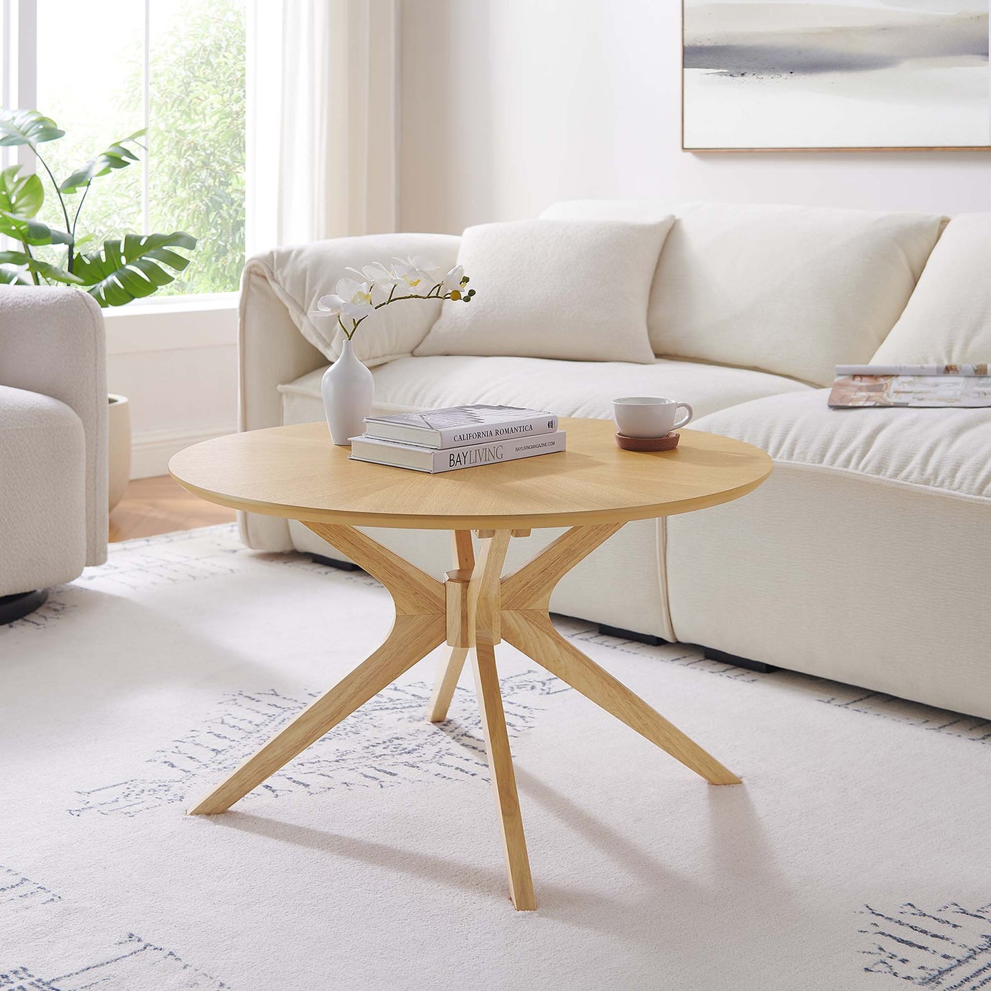 Crossroads Round Wood Coffee Table by Modway EEI-6557-OAK