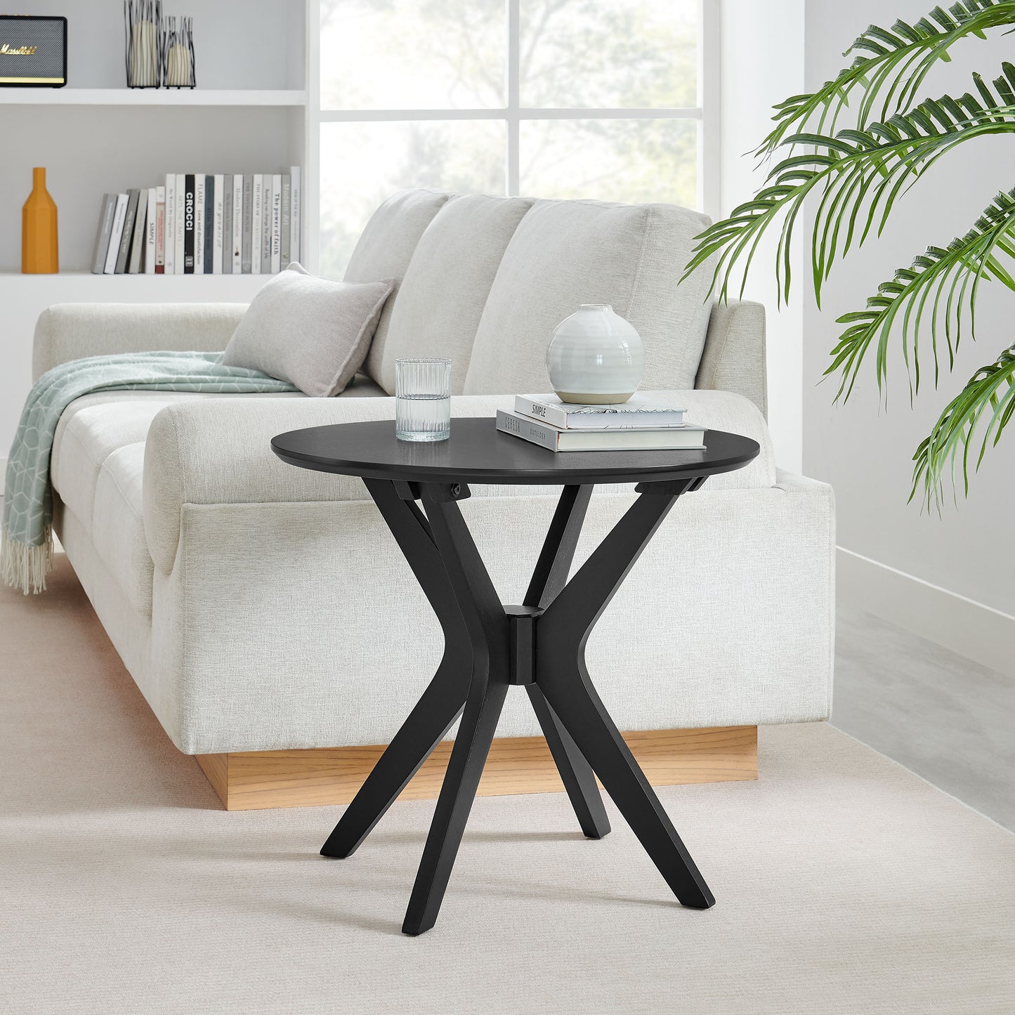 Crossroads 24" Round Wood Side Table by Modway