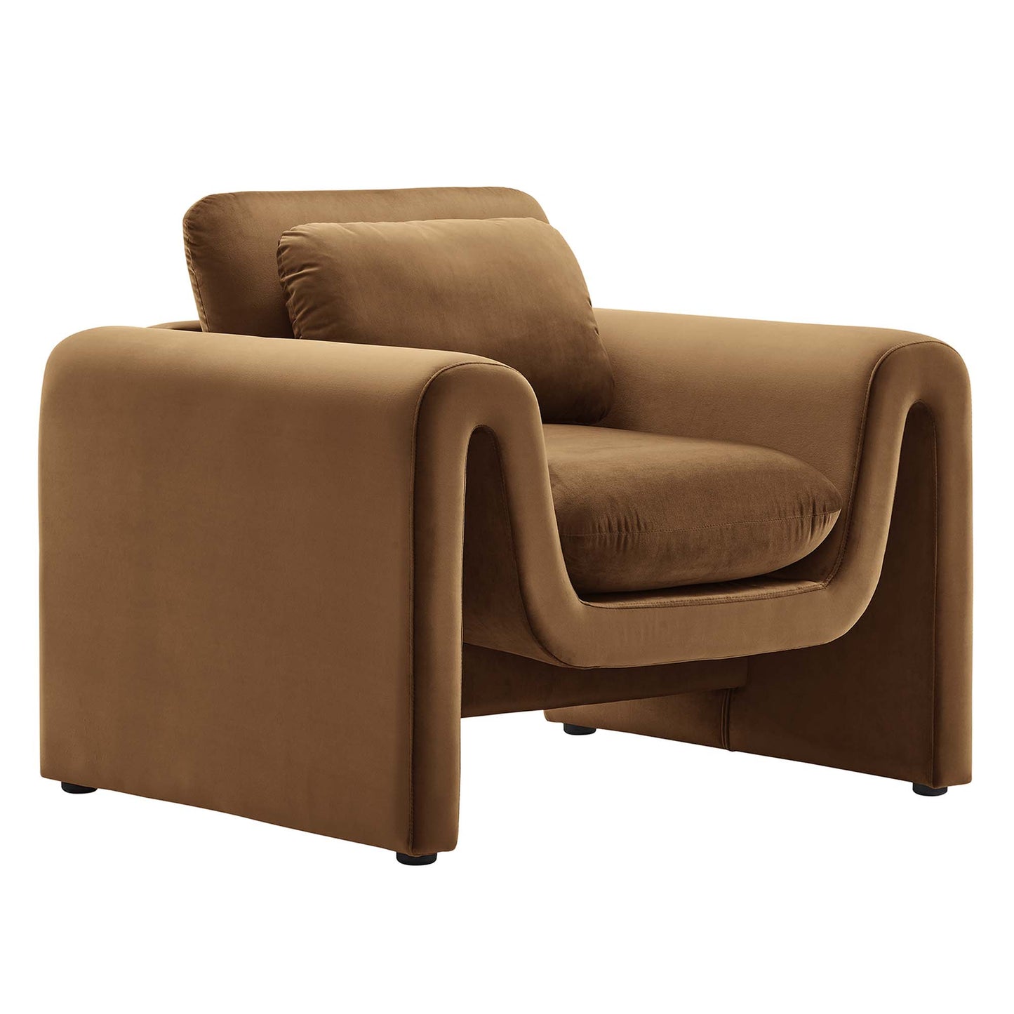 Waverly Performance Velvet Armchair by Modway EEI-6576-BRN