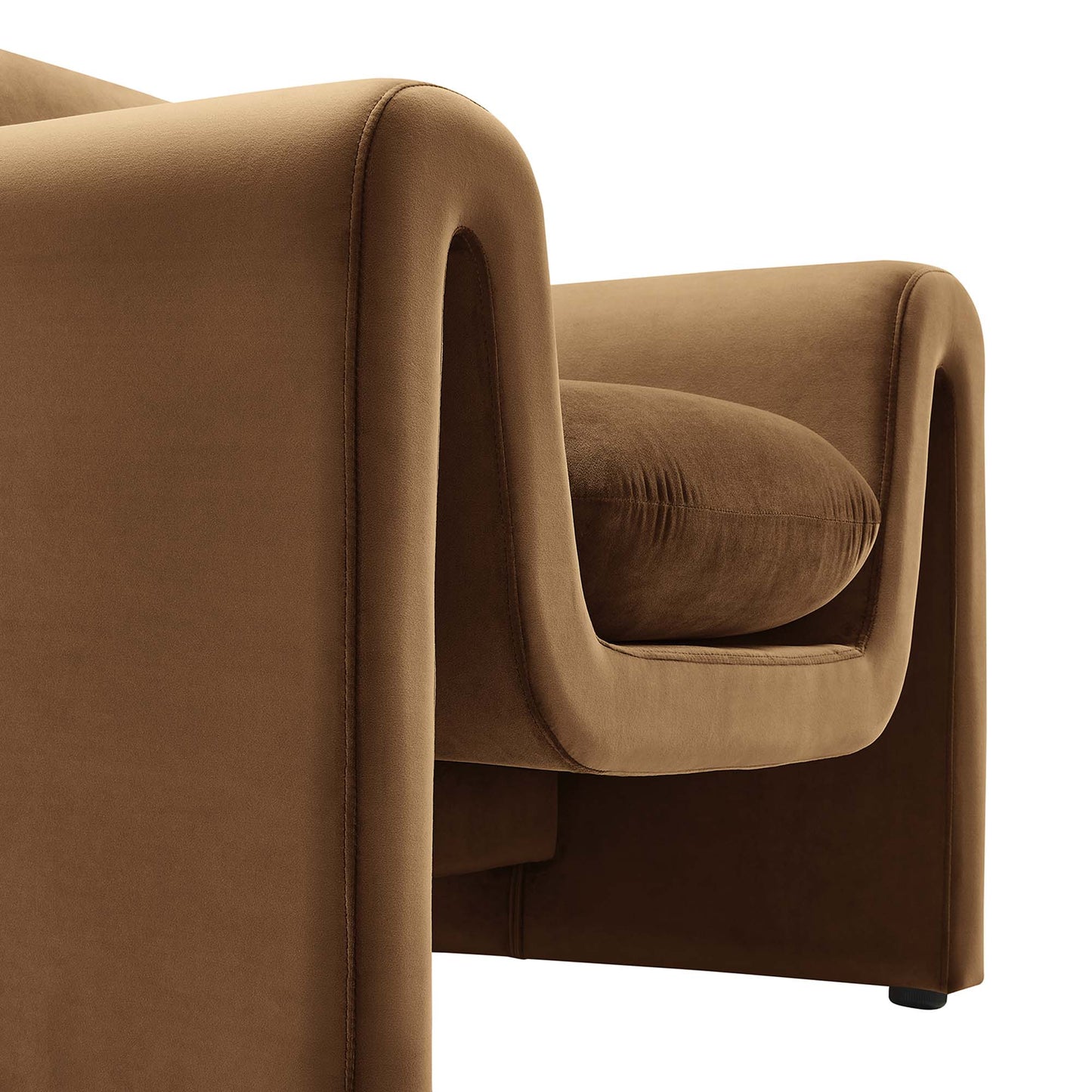 Waverly Performance Velvet Armchair by Modway EEI-6576-BRN
