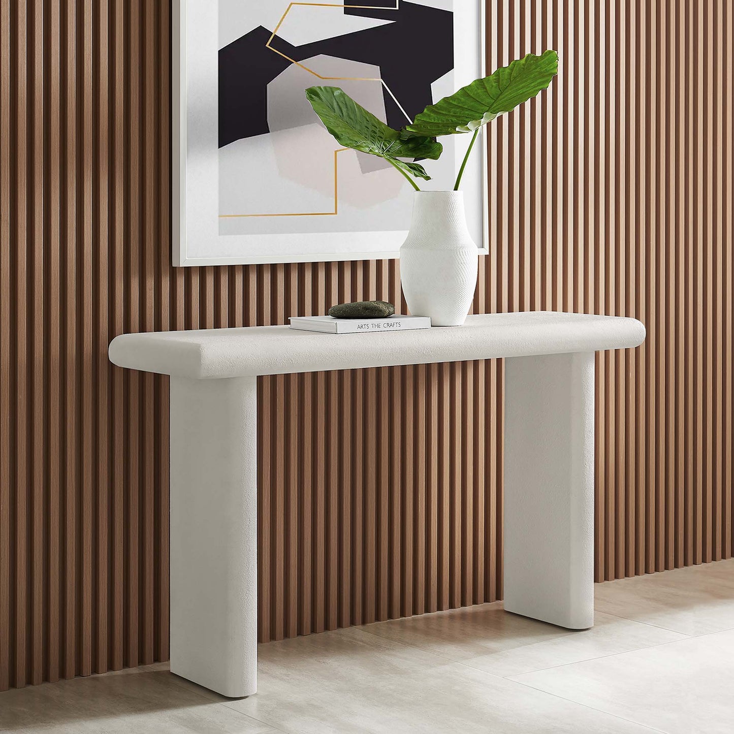 Relic Concrete Textured Console Table by Modway EEI-6577-WHI
