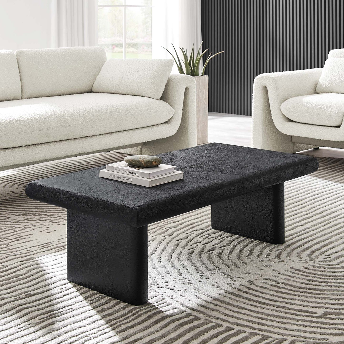 Relic Concrete Textured Coffee Table by Modway EEI-6578-BLK