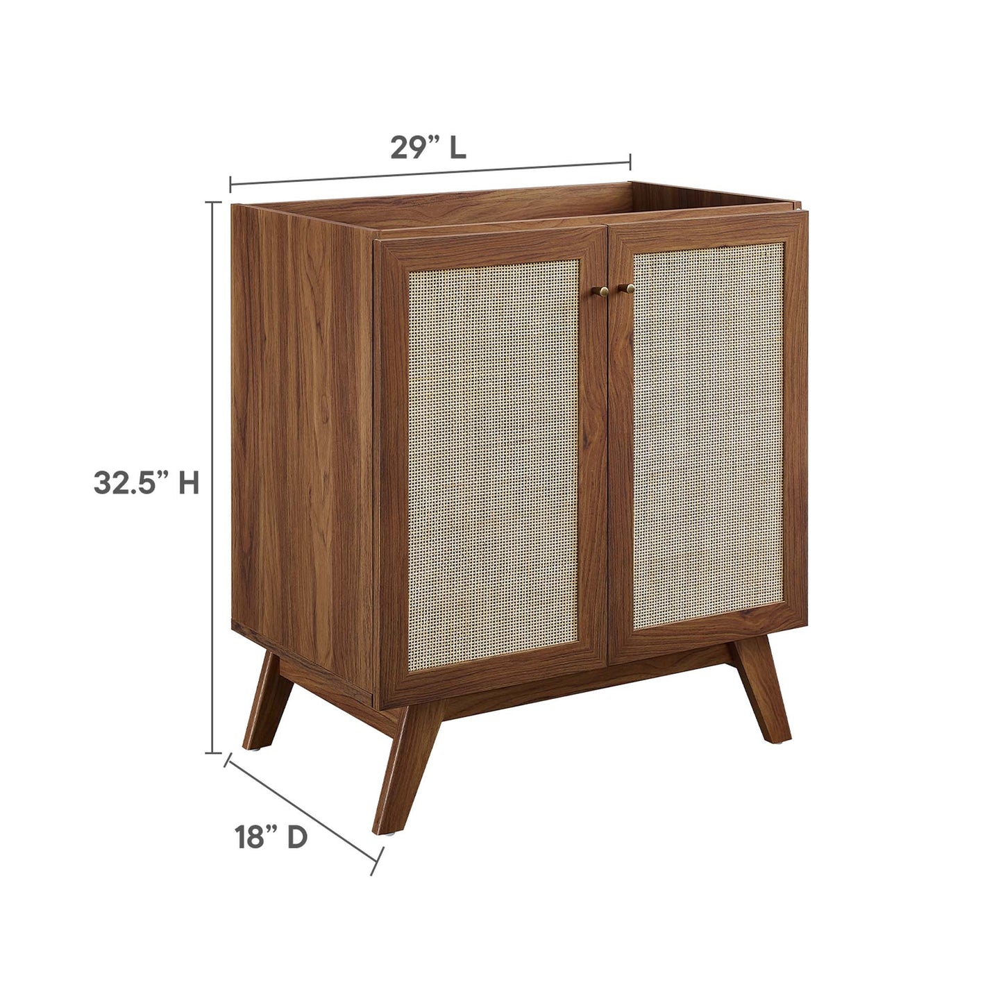 Soma 30” Bathroom Vanity Cabinet (Sink Basin Not Included) by Modway EEI-6587-WAL