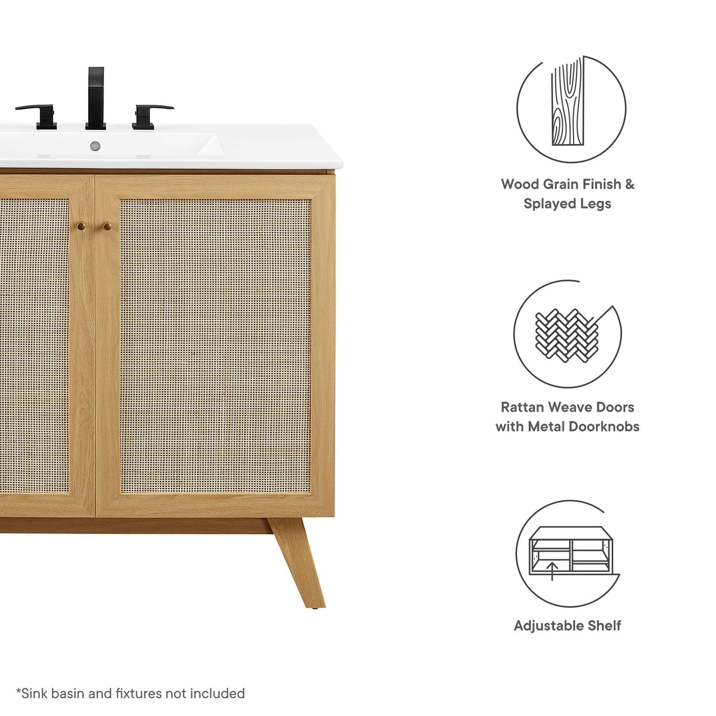 Soma 36" Bathroom Vanity Cabinet (Sink Basin Not Included) by Modway