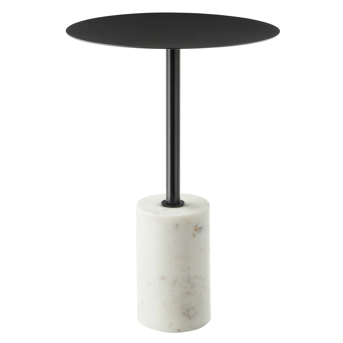 Lyric Round Side Table by Modway EEI-6605-WHI-BLK