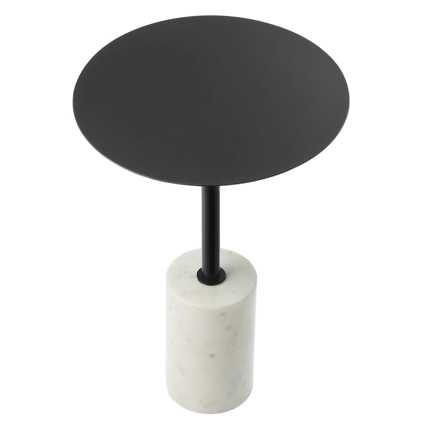Lyric Round Side Table by Modway EEI-6605-WHI-BLK