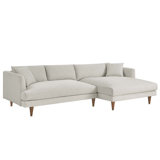 Zoya Right-Facing Down Filled Overstuffed Sectional Sofa by Modway EEI-6612-HEI