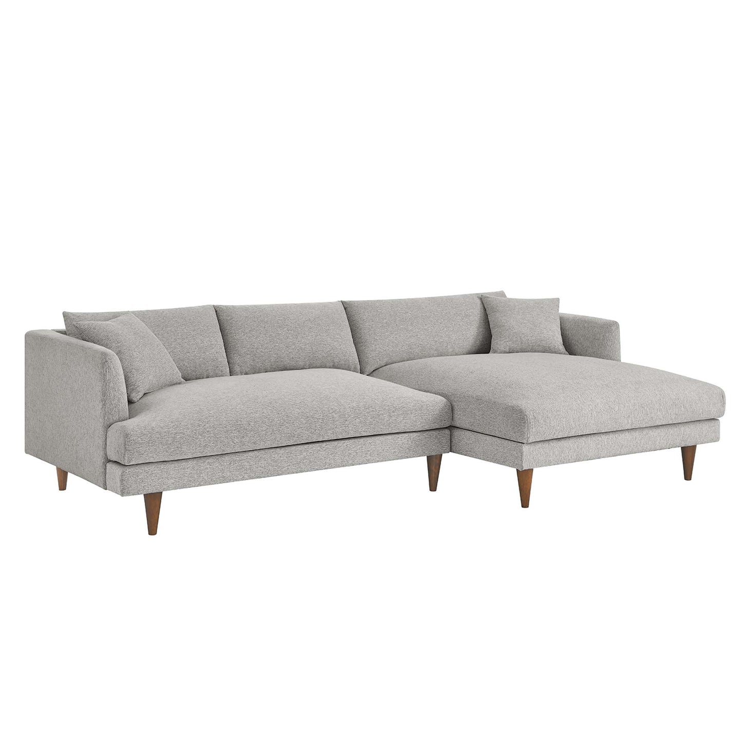 Zoya Right-Facing Down Filled Overstuffed Sectional Sofa by Modway EEI-6612-HLG