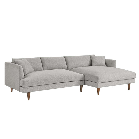 Zoya Right-Facing Down Filled Overstuffed Sectional Sofa by Modway EEI-6612-HLG