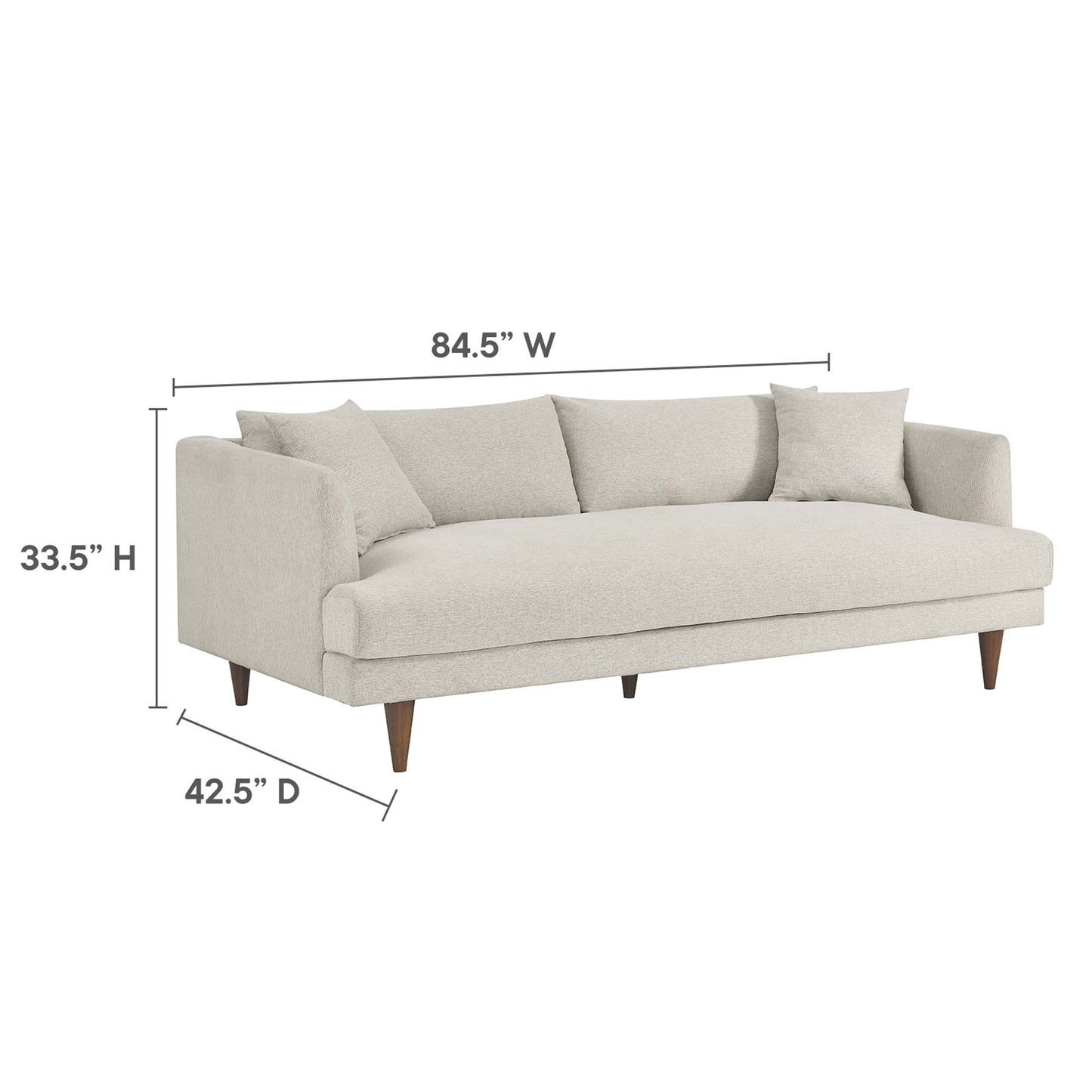 Zoya Down Filled Overstuffed Sofa and Ottoman Set by Modway EEI-6614-HEI