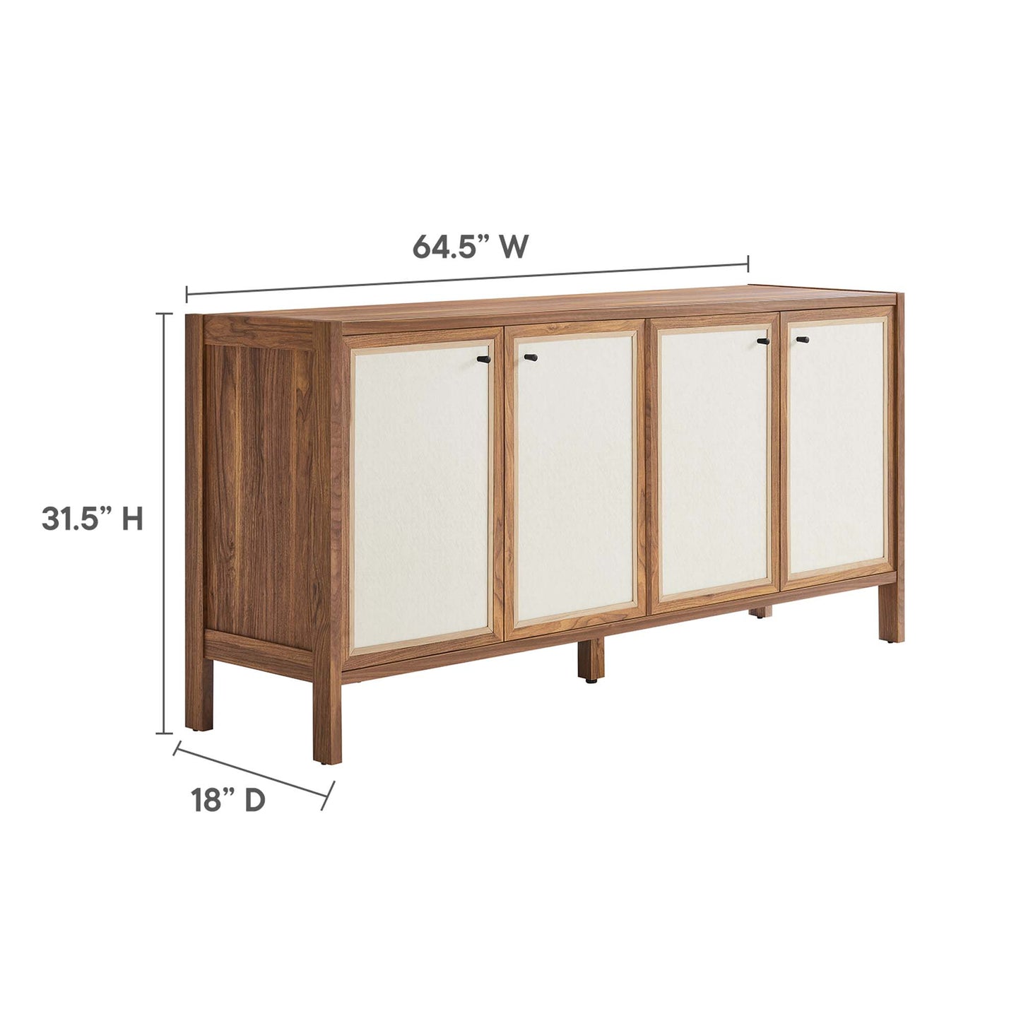Capri 65" Wood Grain Sideboard Storage Cabinet by Modway EEI-6616-WAL