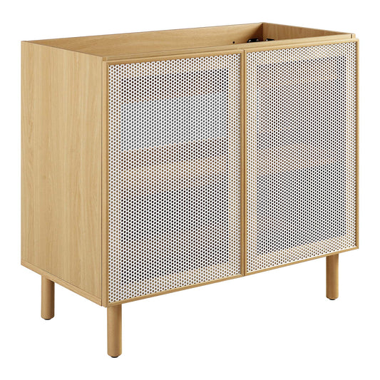 Calla 36" Perforated Metal Bathroom Vanity Cabinet (Sink Basin Not Included) by Modway