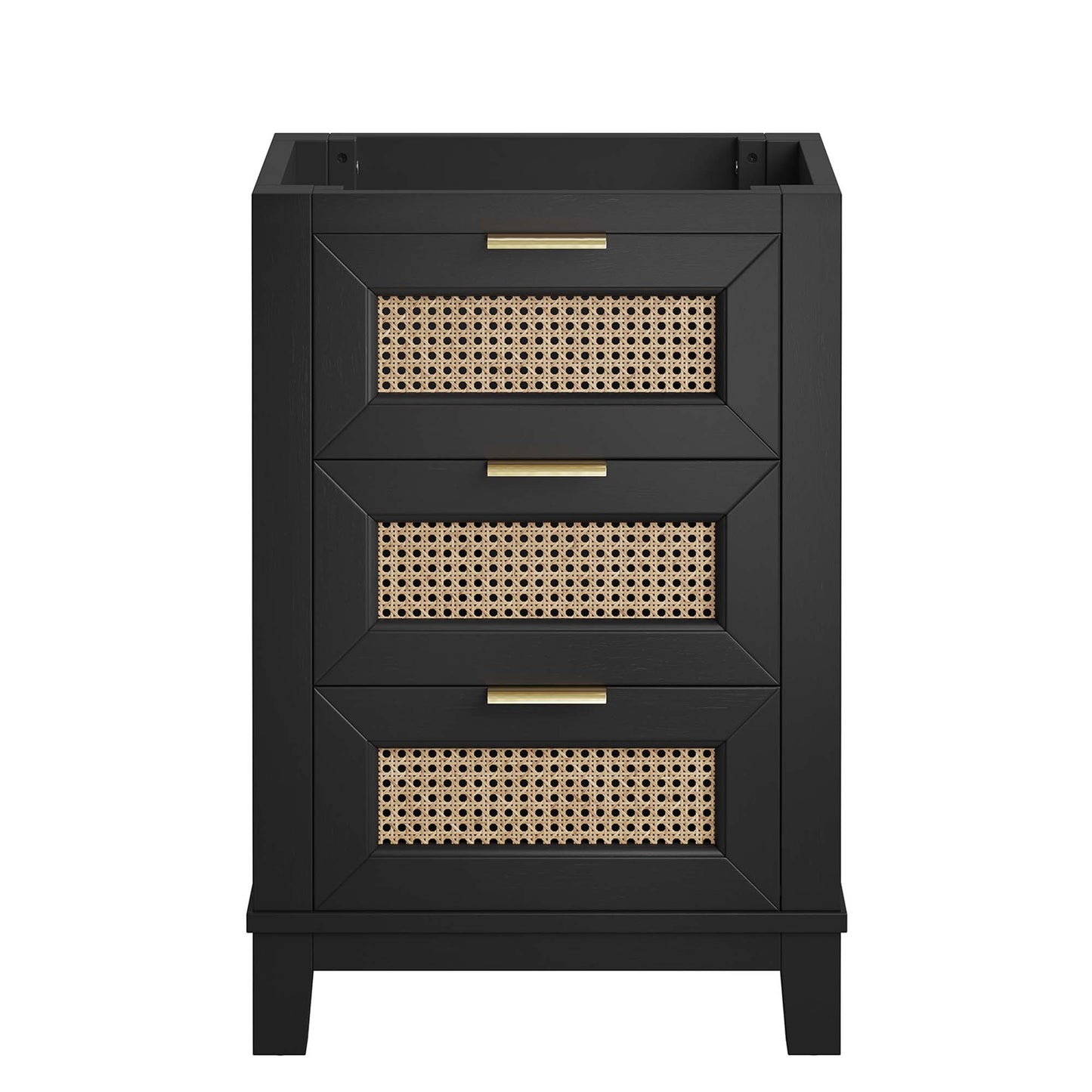 Dixie 24” Solid Wood Bathroom Vanity Cabinet (Sink Basin Not Included) by Modway EEI-6625-BLK