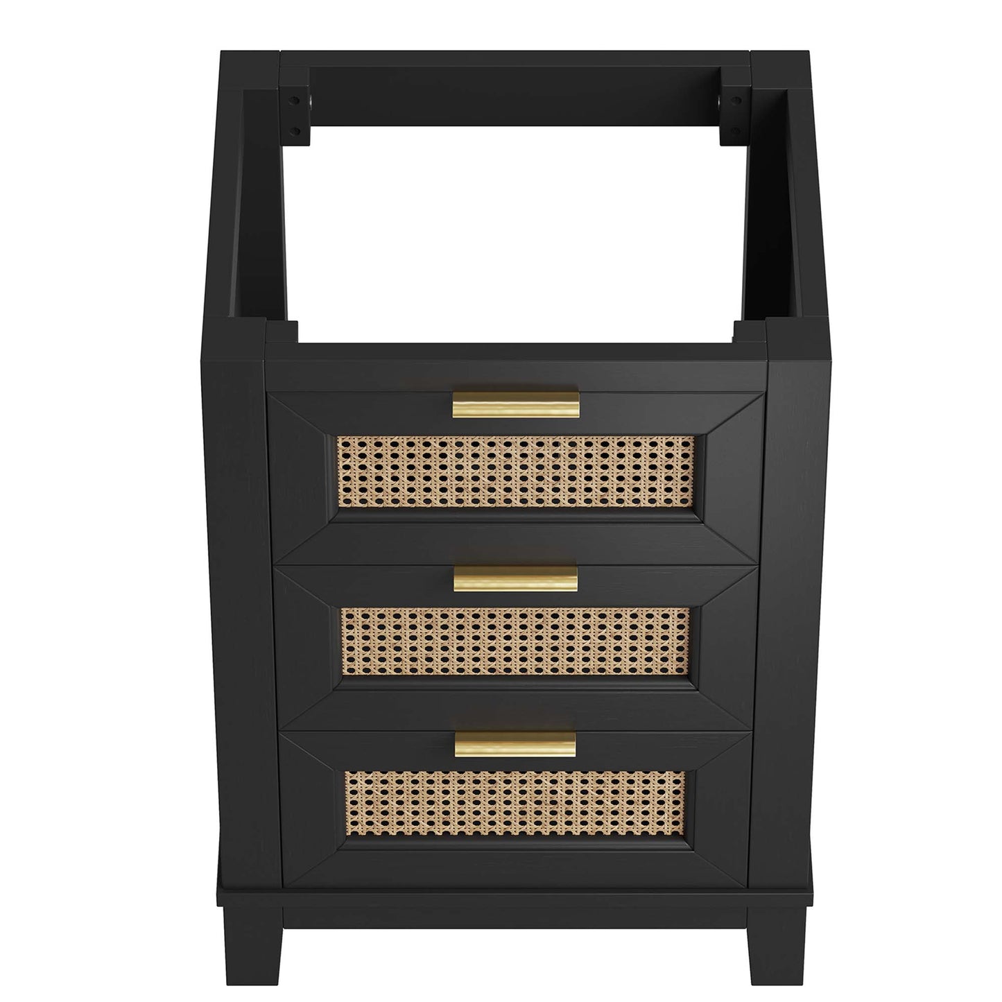 Dixie 24” Solid Wood Bathroom Vanity Cabinet (Sink Basin Not Included) by Modway EEI-6625-BLK