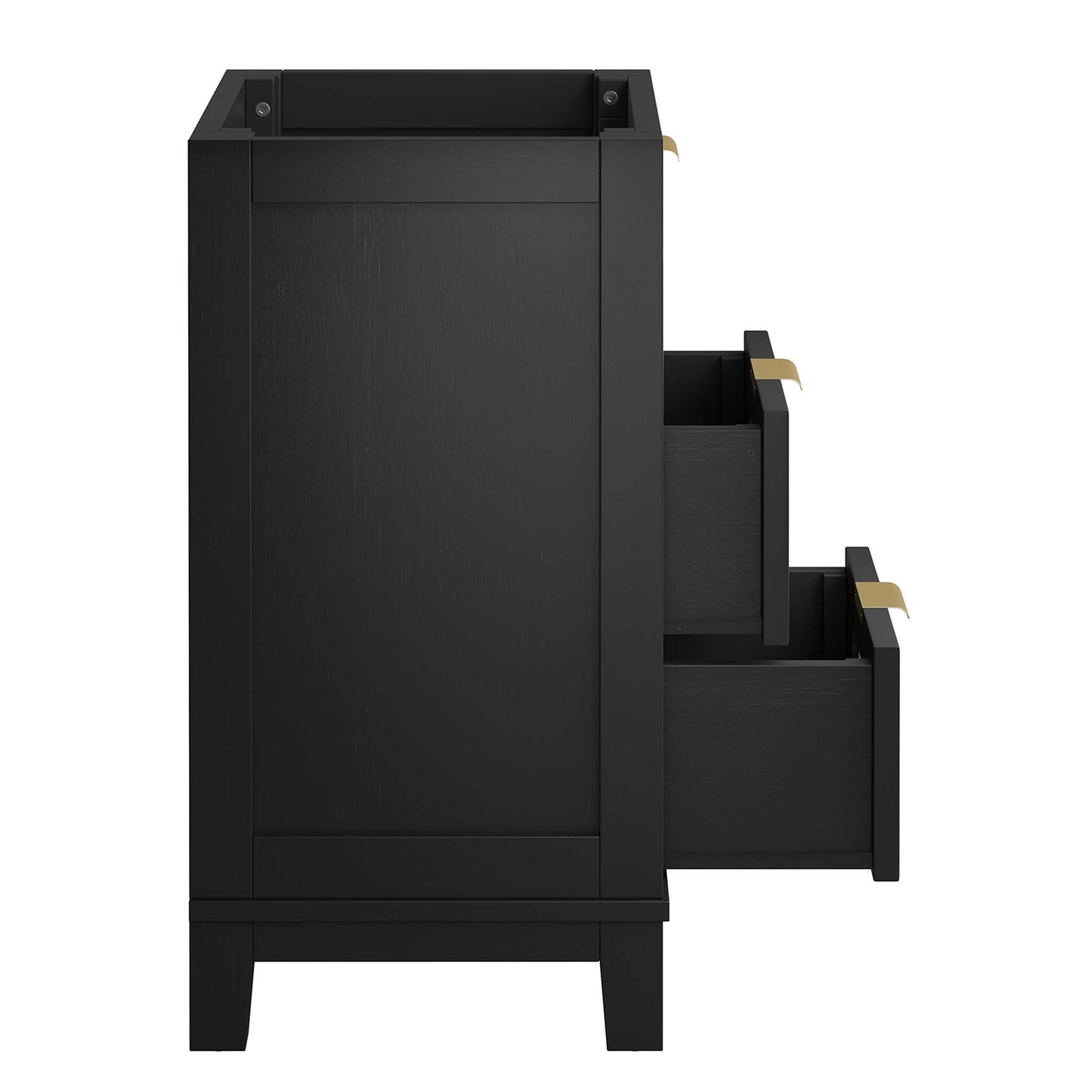 Dixie 24” Solid Wood Bathroom Vanity Cabinet (Sink Basin Not Included) by Modway EEI-6625-BLK