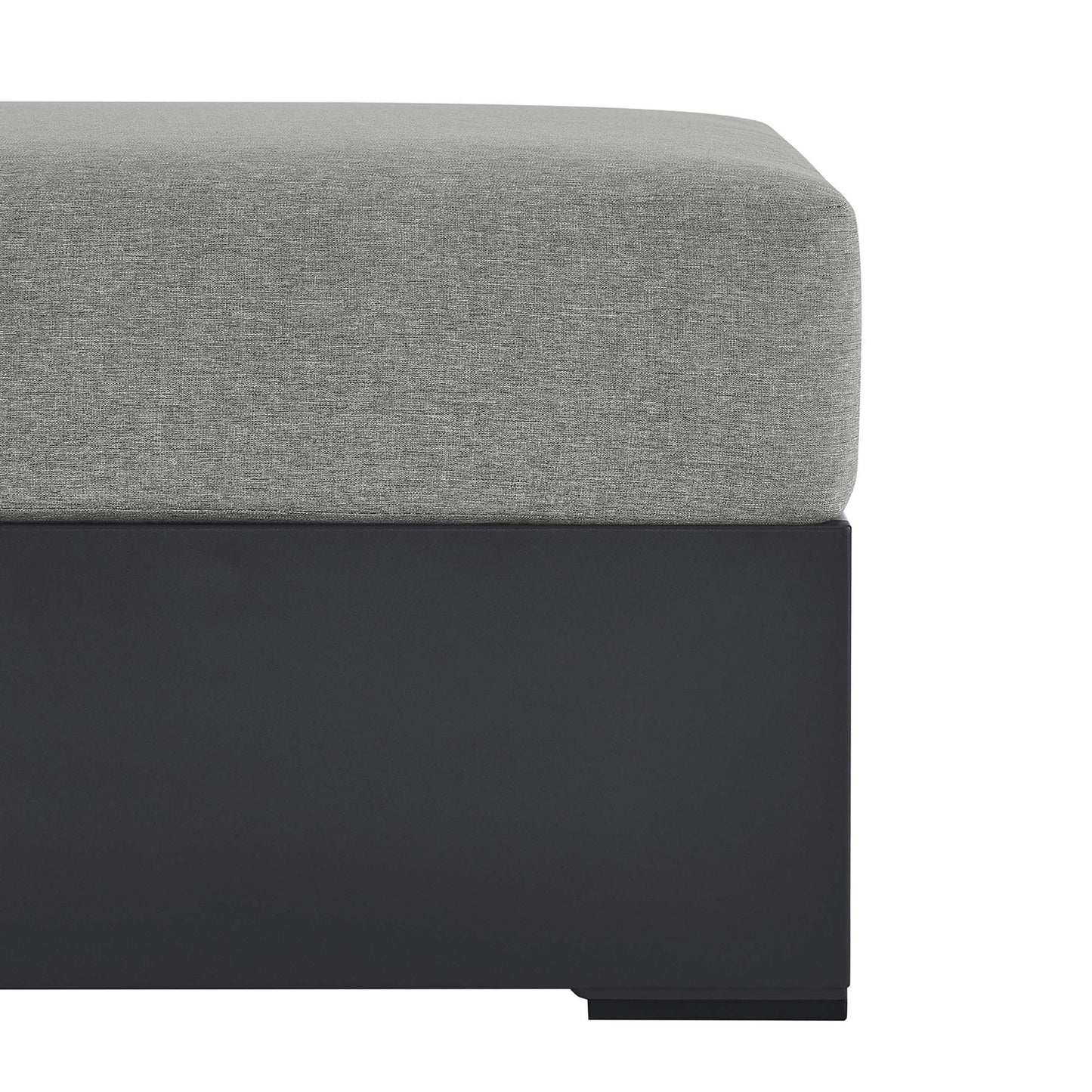 Tahoe Outdoor Patio Powder-Coated Aluminum Ottoman by Modway EEI-6627-GRY-GRY