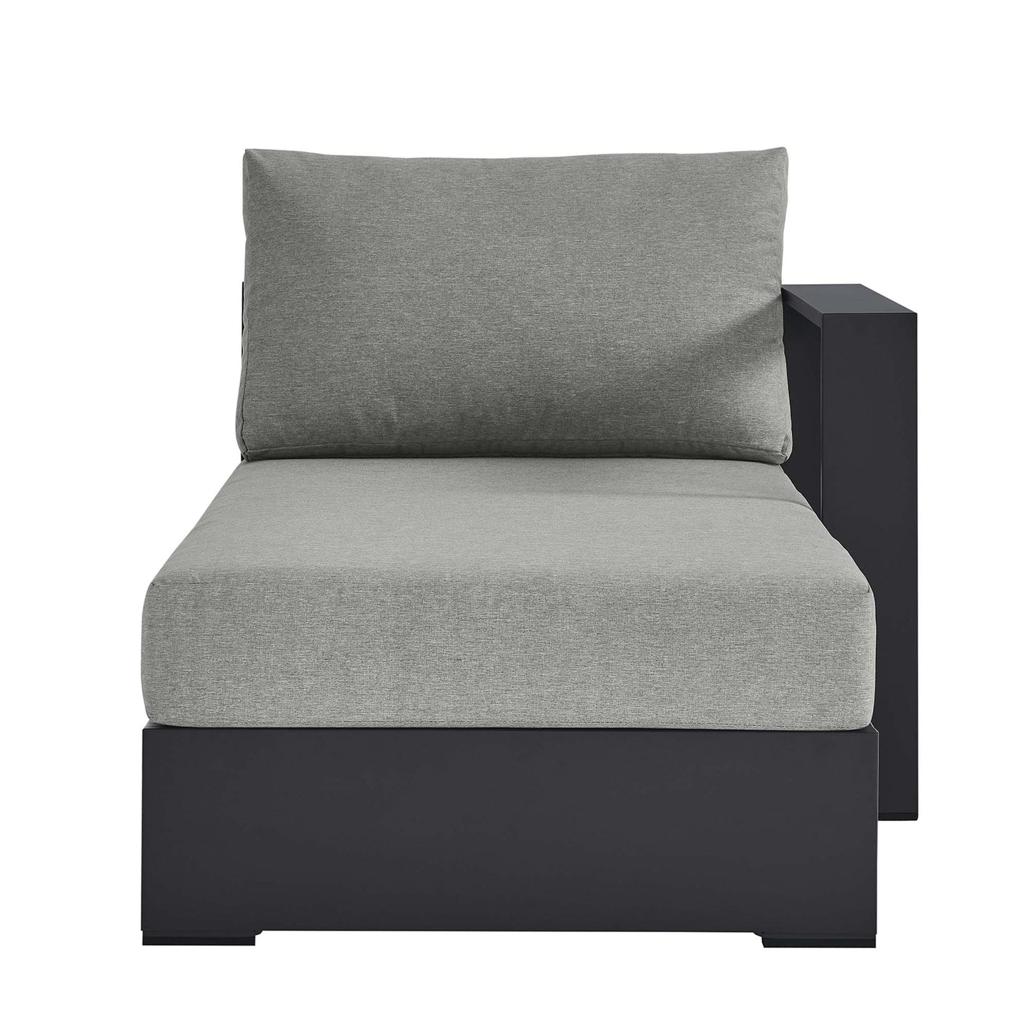 Tahoe Outdoor Patio Powder-Coated Aluminum Modular Right-Facing Chaise Lounge by Modway EEI-6633-GRY-GRY