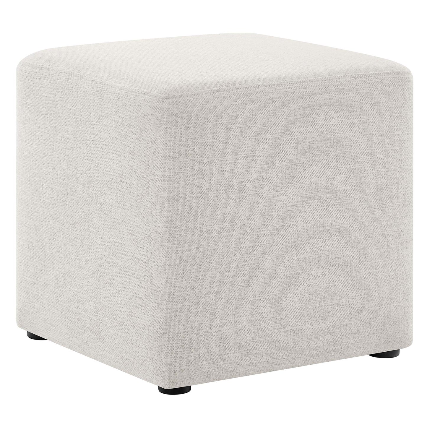 Callum 17" Square Woven Heathered Fabric Upholstered Ottoman by Modway EEI-6636-HEI