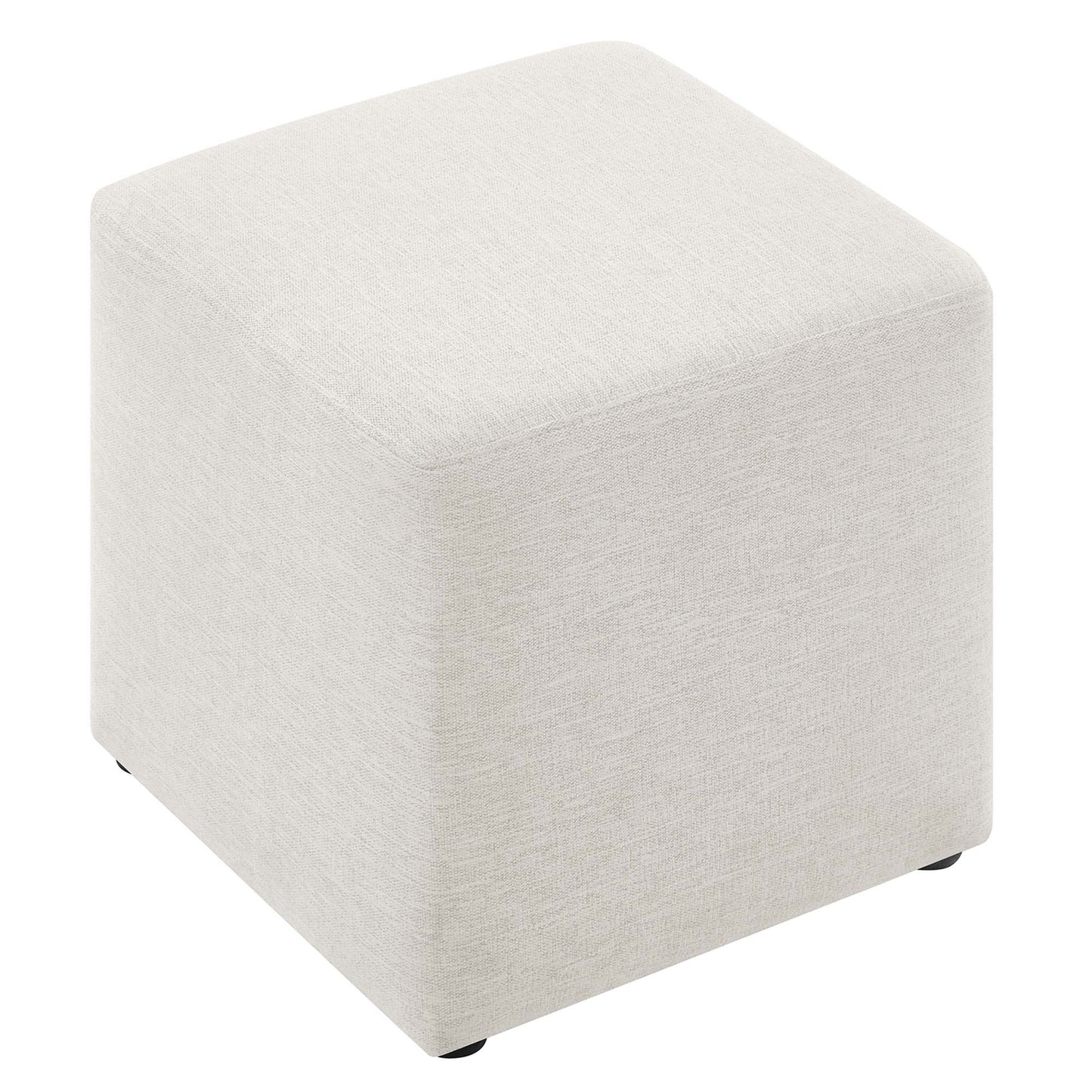 Callum 17" Square Woven Heathered Fabric Upholstered Ottoman by Modway EEI-6636-HEI