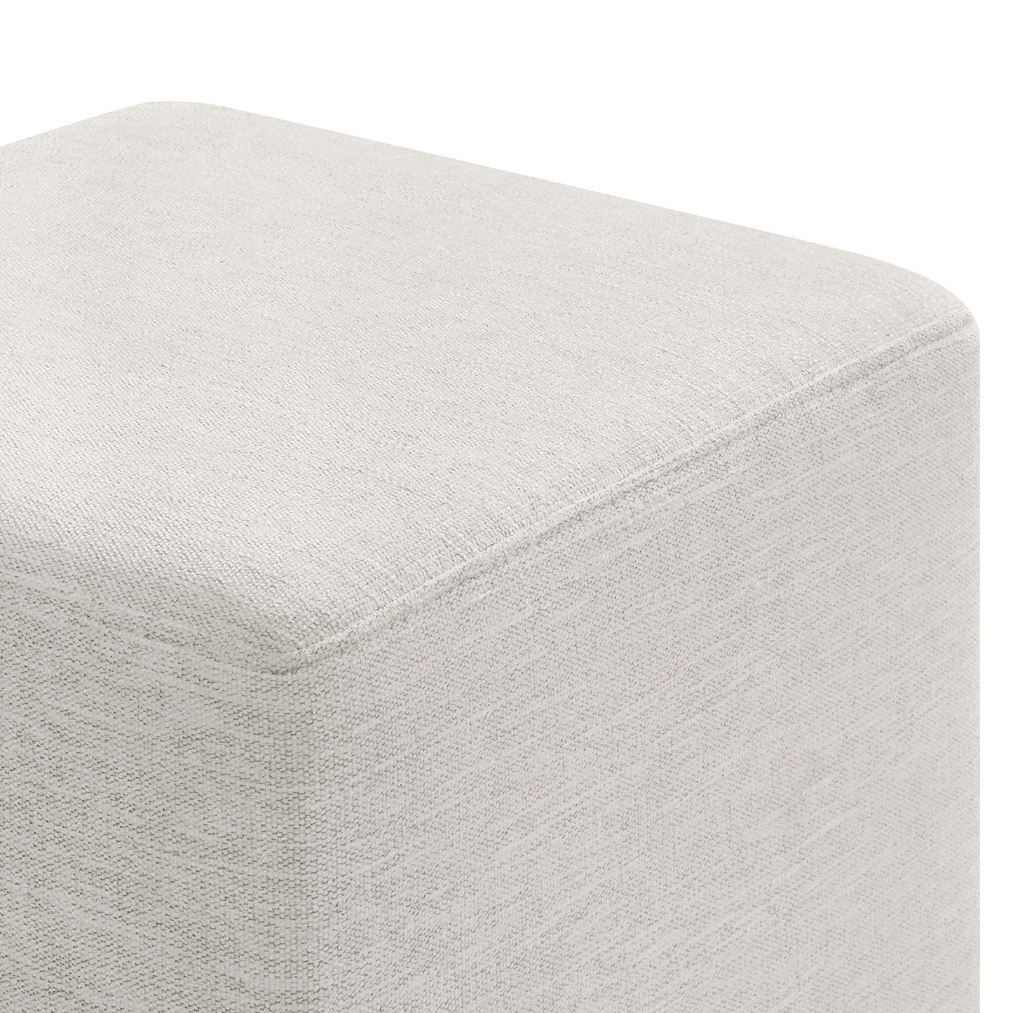 Callum 17" Square Woven Heathered Fabric Upholstered Ottoman by Modway EEI-6636-HEI