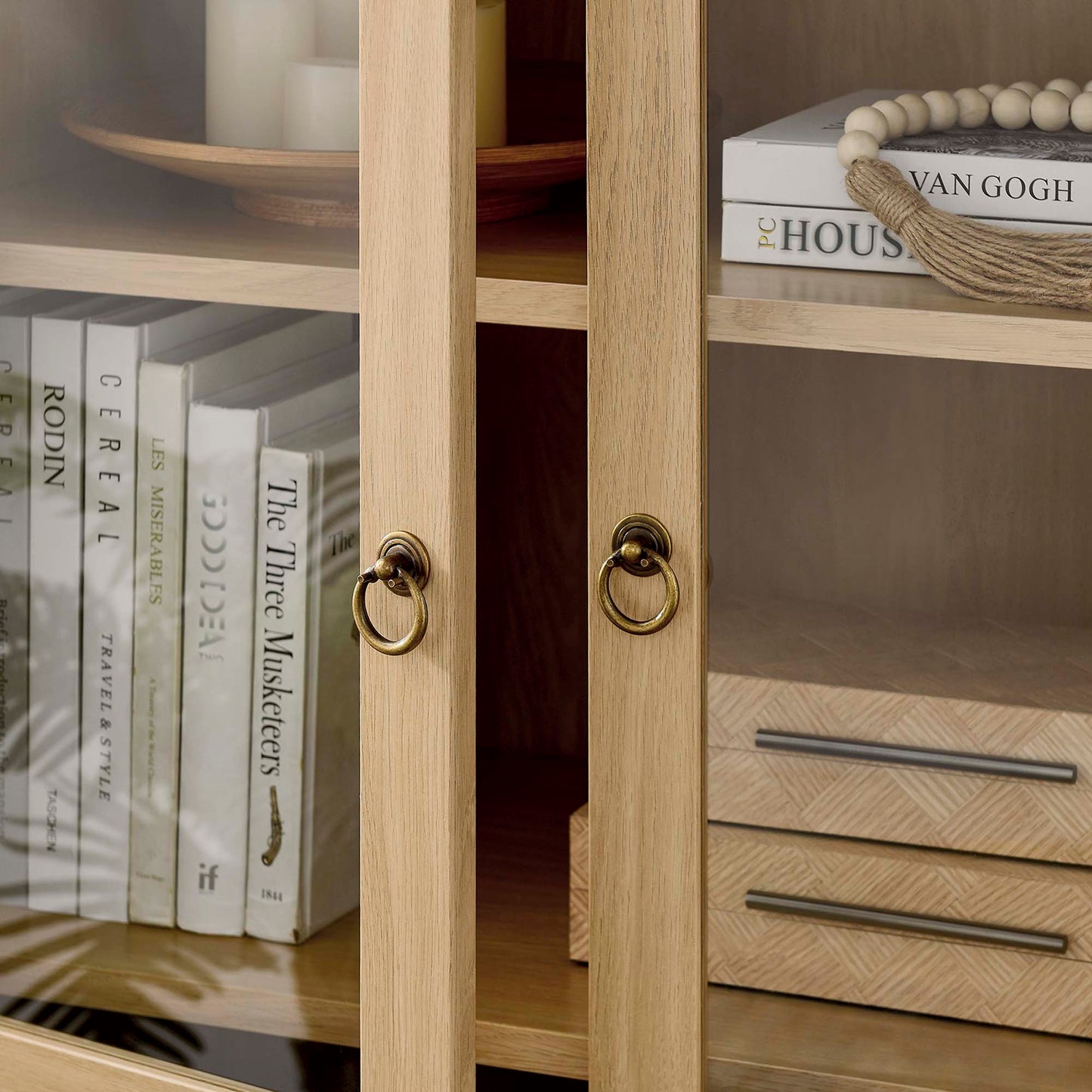 Tessa Tall Arched Storage Display Cabinet by Modway EEI-6638-OAK