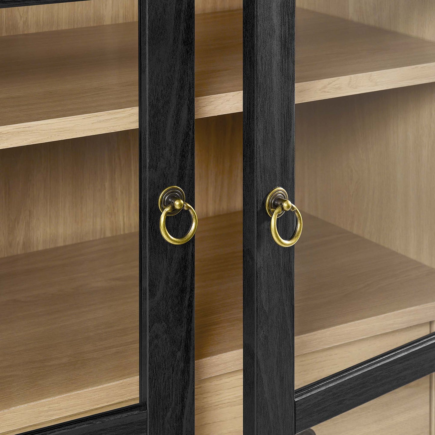Nolan Tall Arched Storage Display Cabinet by Modway EEI-6639-BLK-OAK