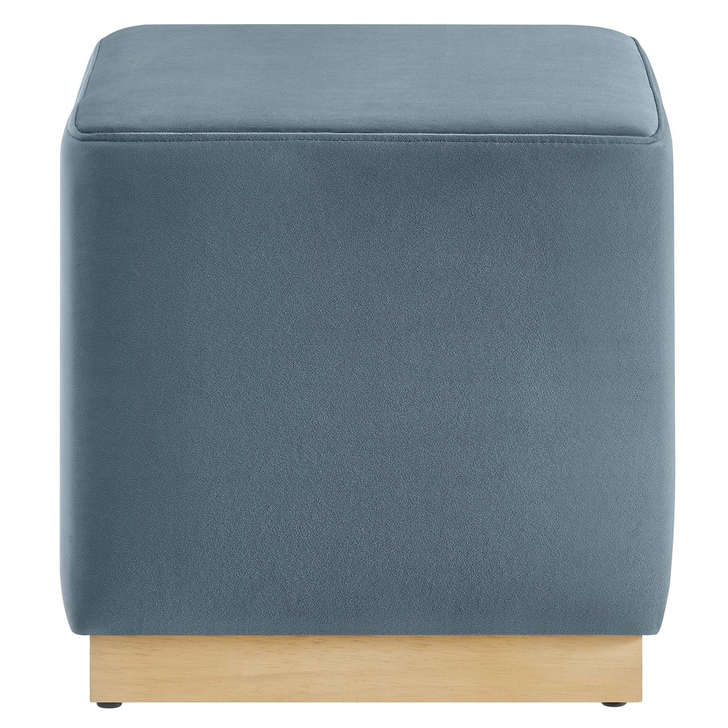 Tilden 17" Square Performance Velvet Upholstered Ottoman by Modway EEI-6640-CAB-NAT