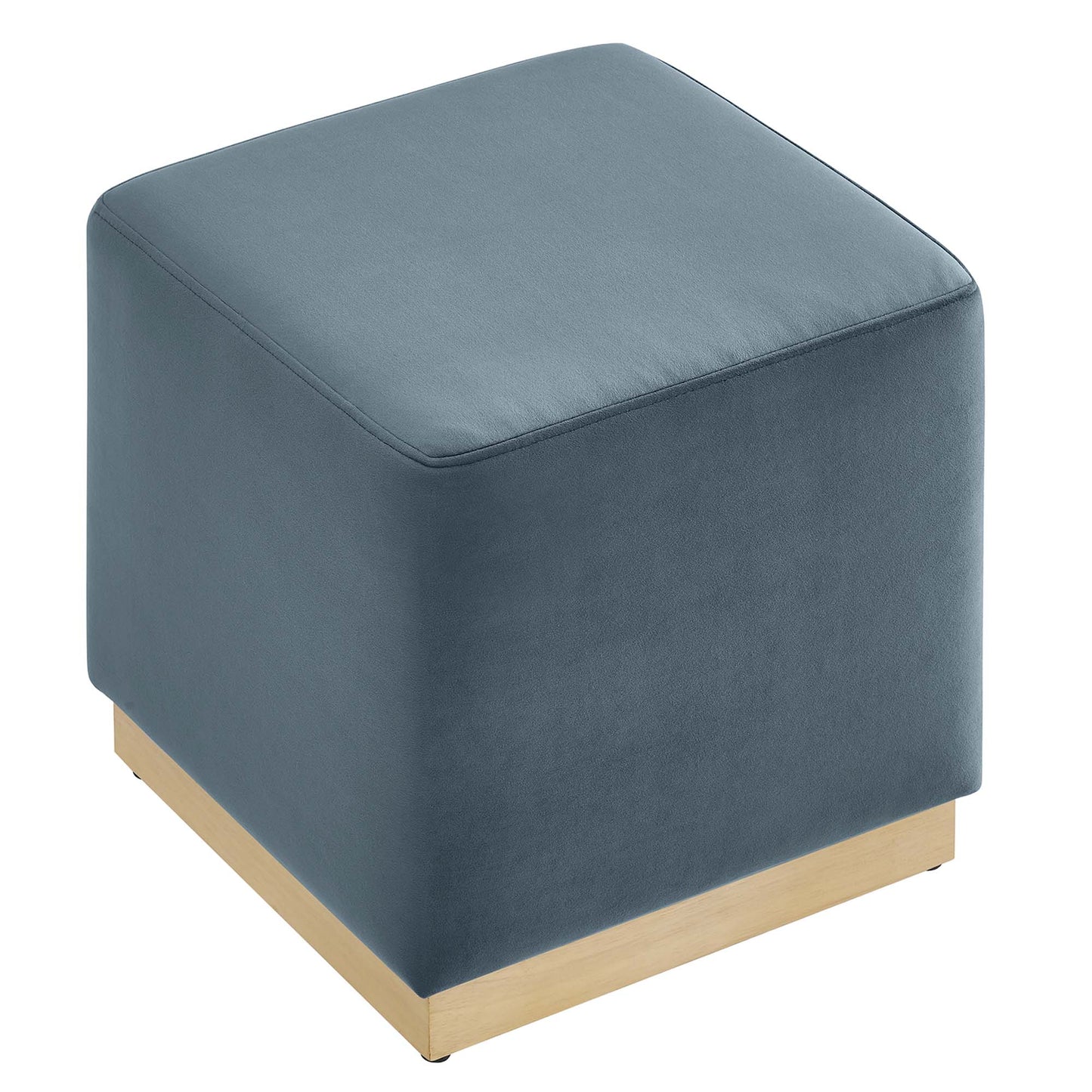 Tilden 17" Square Performance Velvet Upholstered Ottoman by Modway EEI-6640-CAB-NAT