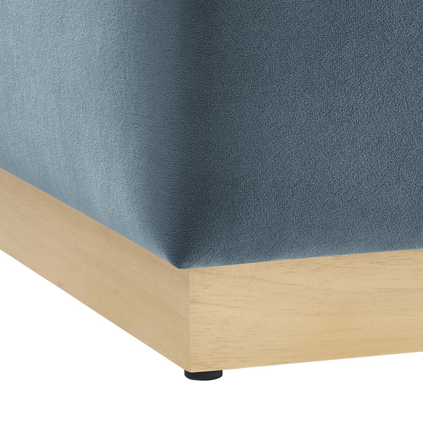 Tilden 17" Square Performance Velvet Upholstered Ottoman by Modway EEI-6640-CAB-NAT