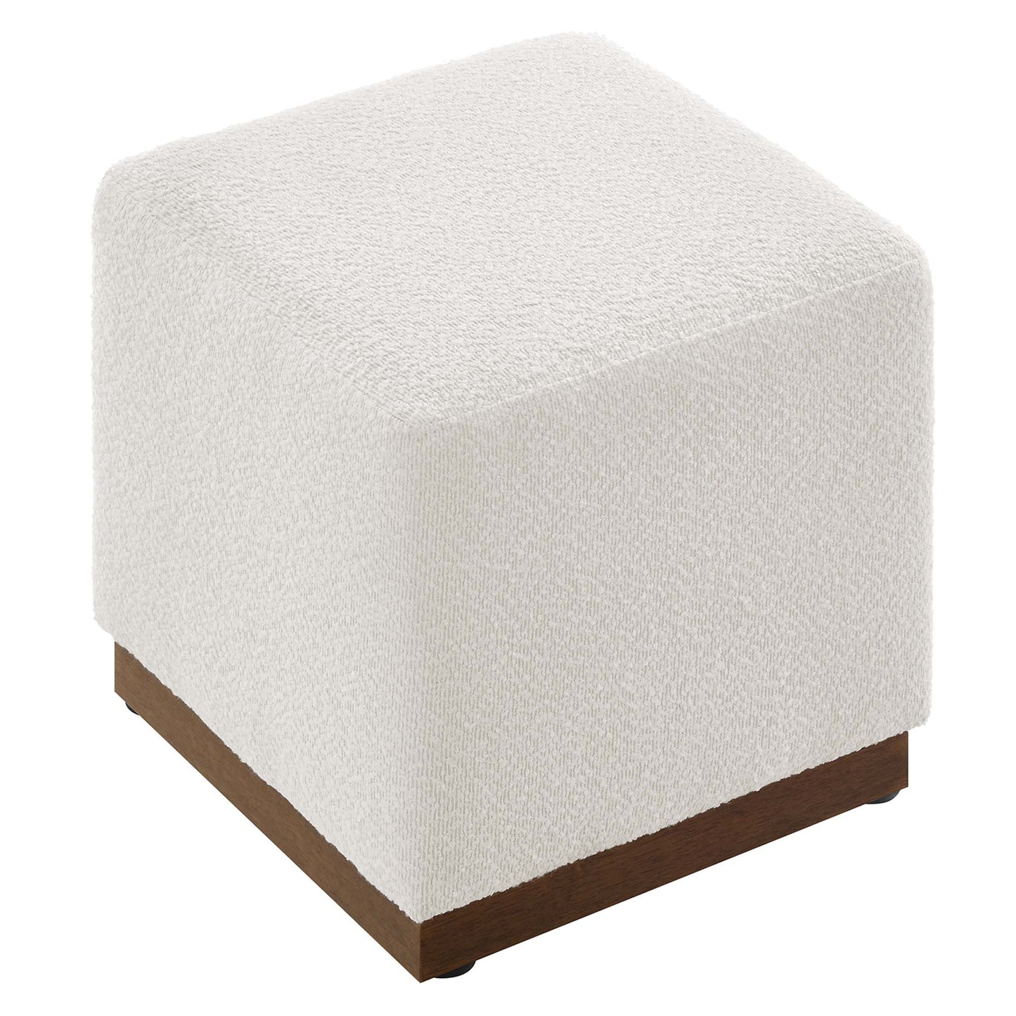 Tilden 17" Square Boucle Upholstered Ottoman by Modway EEI-6641-CLO-WAL