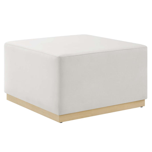 Tilden Large 28" Square Performance Velvet Upholstered Ottoman by Modway