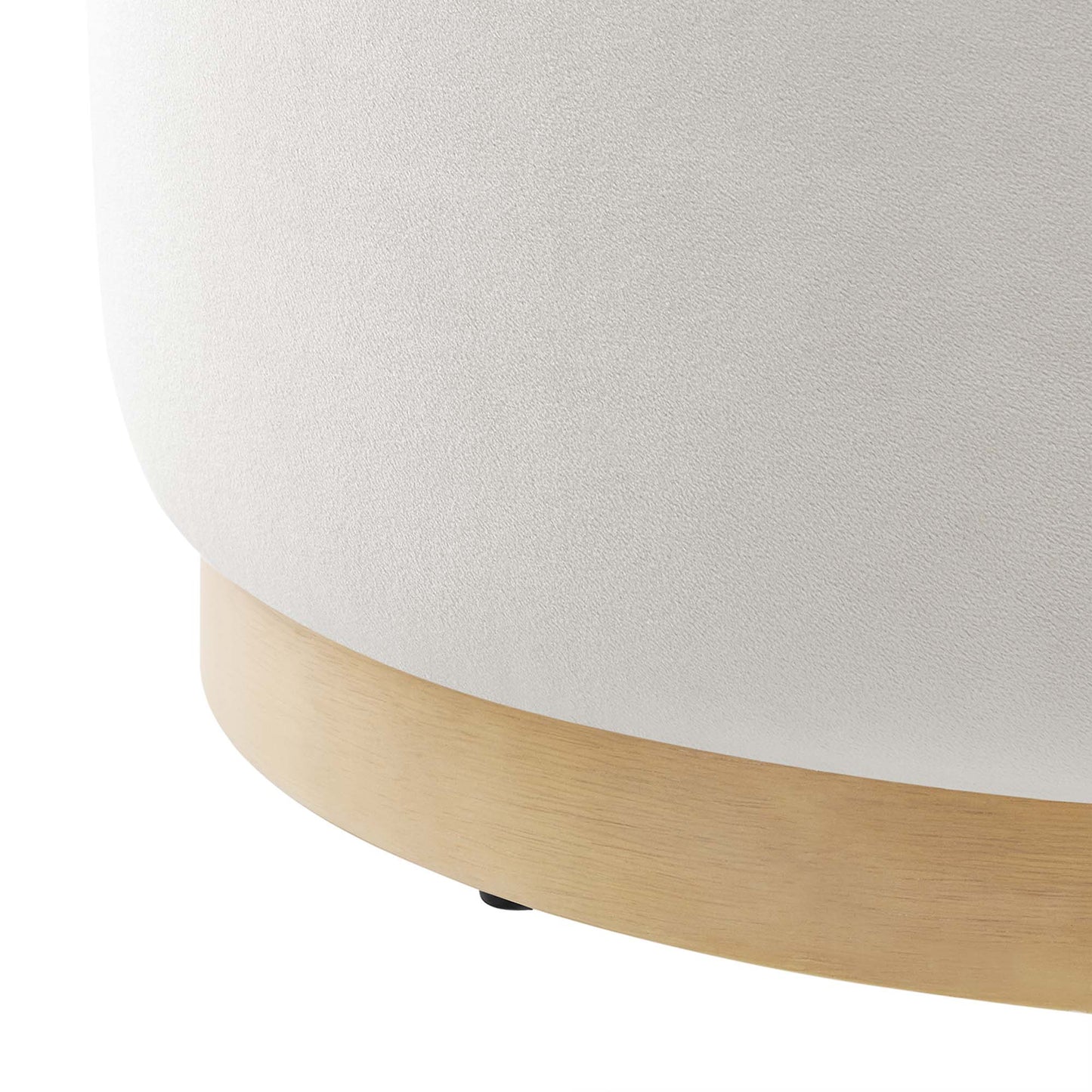 Tilden Large 23" Round Performance Velvet Upholstered Ottoman by Modway