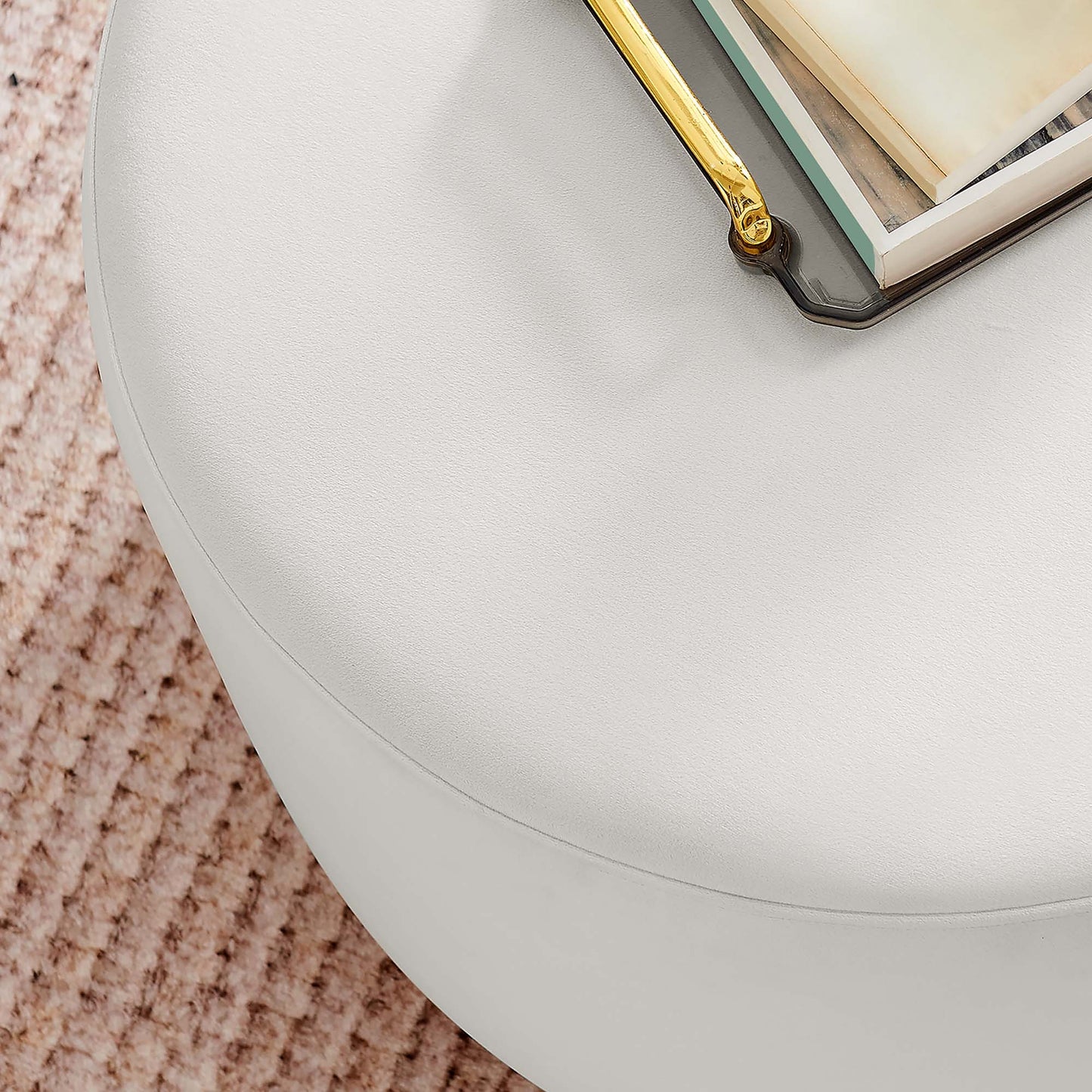 Tilden Large 23" Round Performance Velvet Upholstered Ottoman by Modway