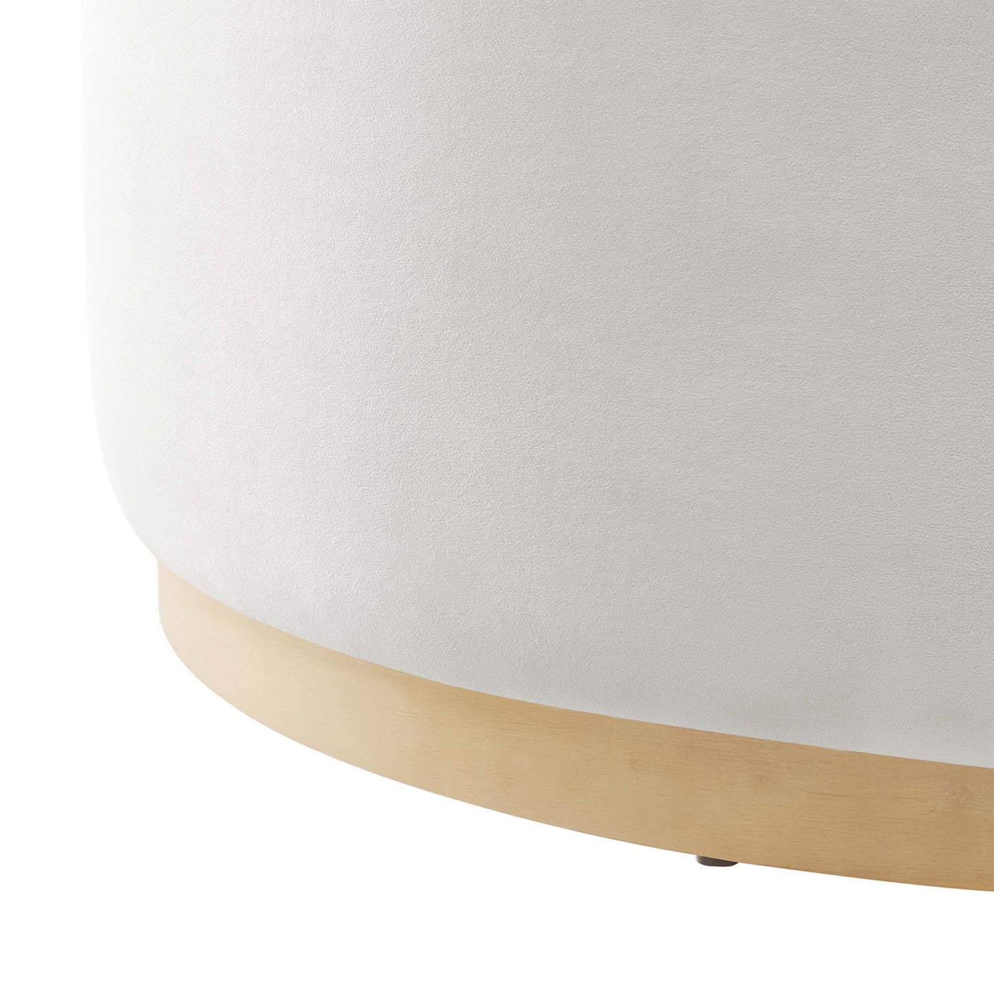 Tilden Large 38" Round Performance Velvet Upholstered Ottoman by Modway