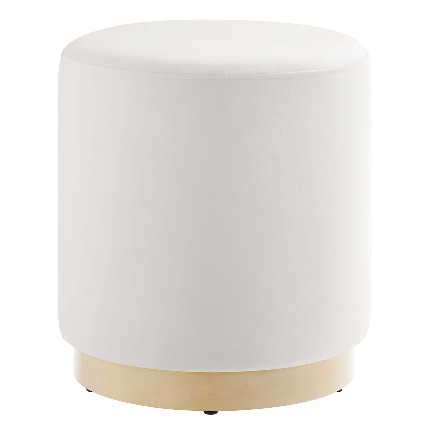 Tilden 16" Round Performance Velvet Upholstered Ottoman by Modway EEI-6652-ALA-NAT