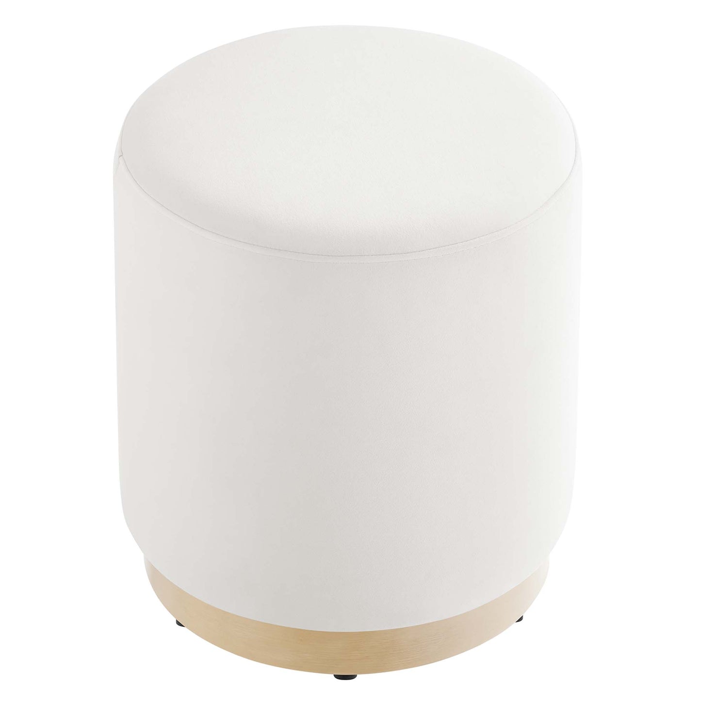 Tilden 16" Round Performance Velvet Upholstered Ottoman by Modway EEI-6652-ALA-NAT
