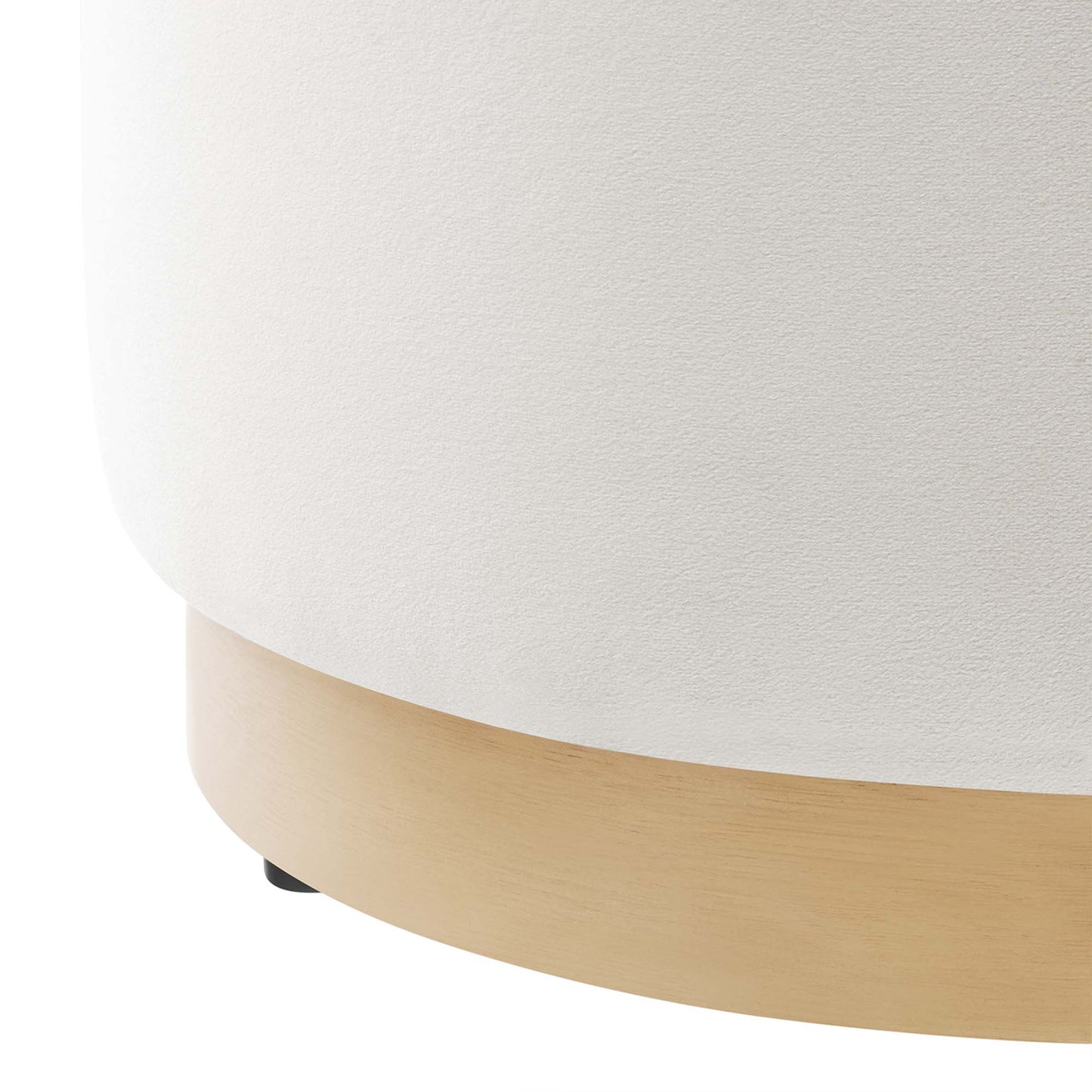 Tilden 16" Round Performance Velvet Upholstered Ottoman by Modway EEI-6652-ALA-NAT