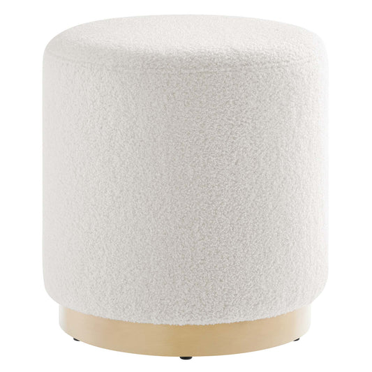 Tilden 16" Round Sherpa Upholstered Ottoman by Modway